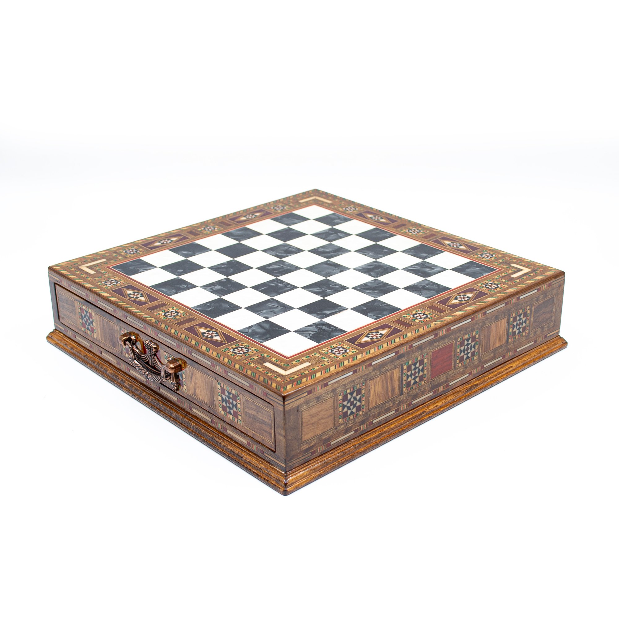 Unique Gift for Fathers Day - Wooden Chess Set with Board - Custom Chess Set with Storage