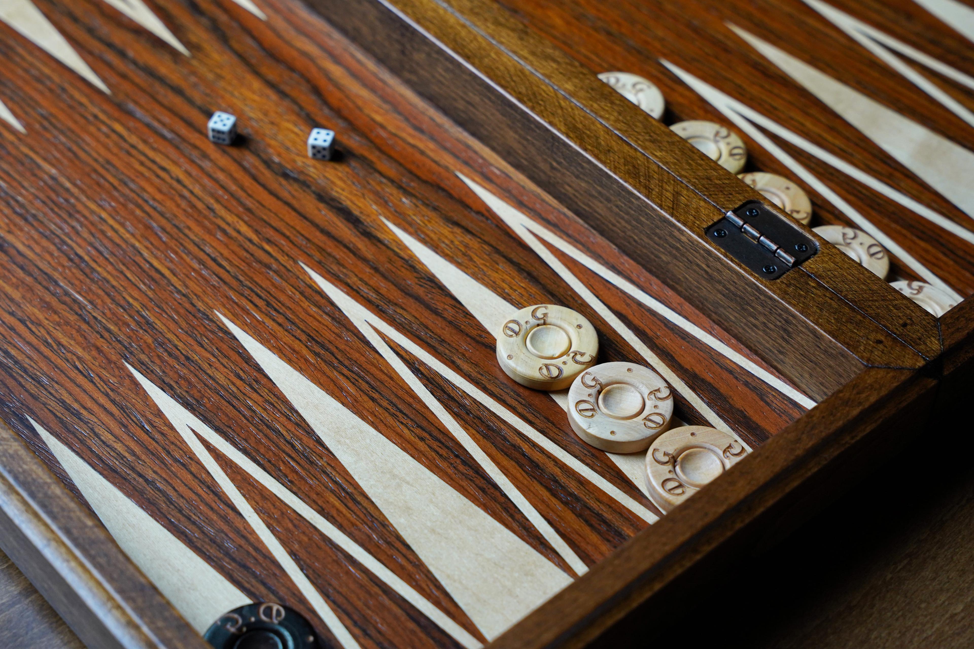 Handcrafted Walnut Backgammon Set with Customization Options: Personalize Your Game Experience