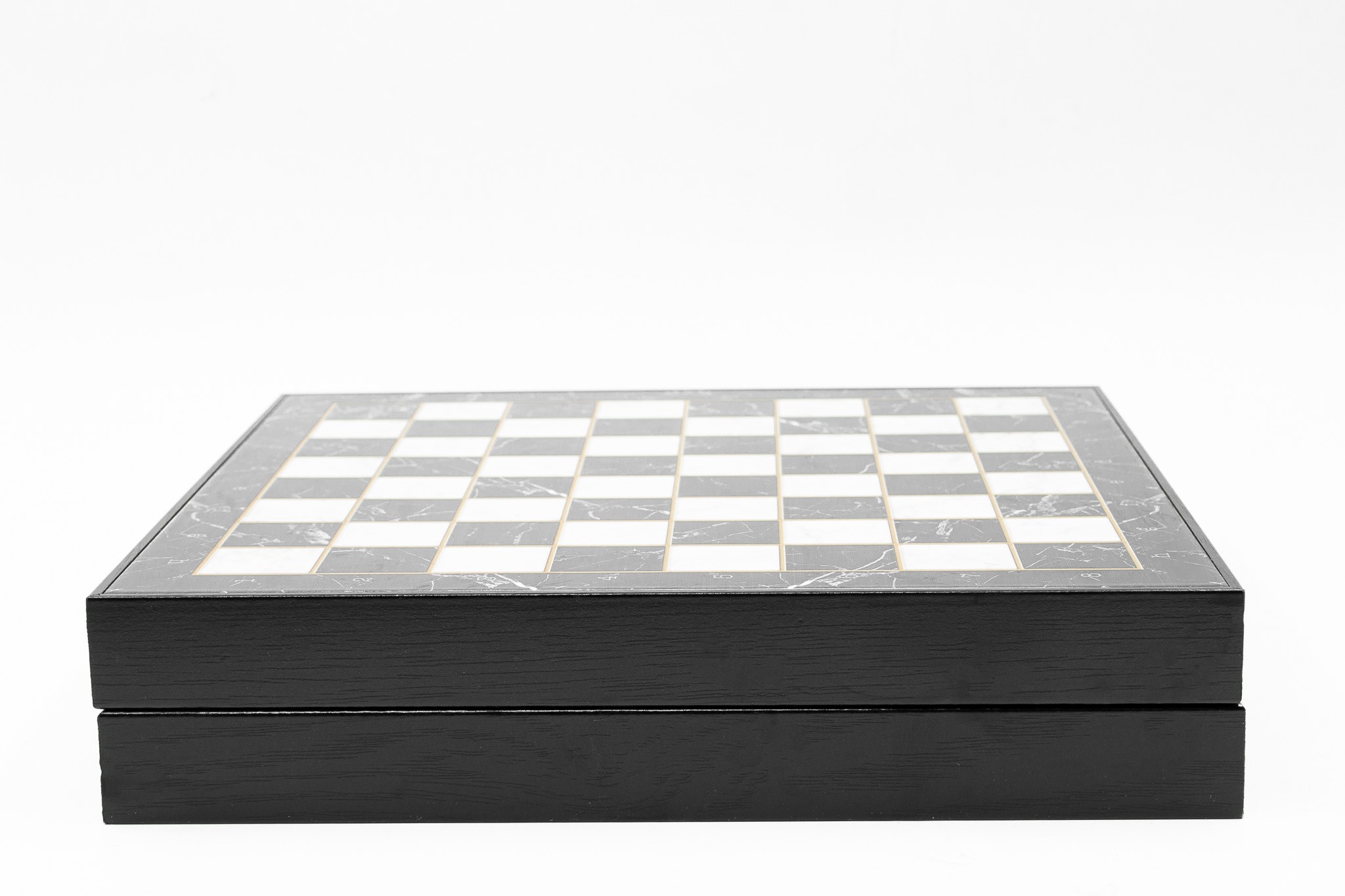 Handmade Chess Set with Storage, Marble Patterned Chess Board, High-Quality Chess Pieces