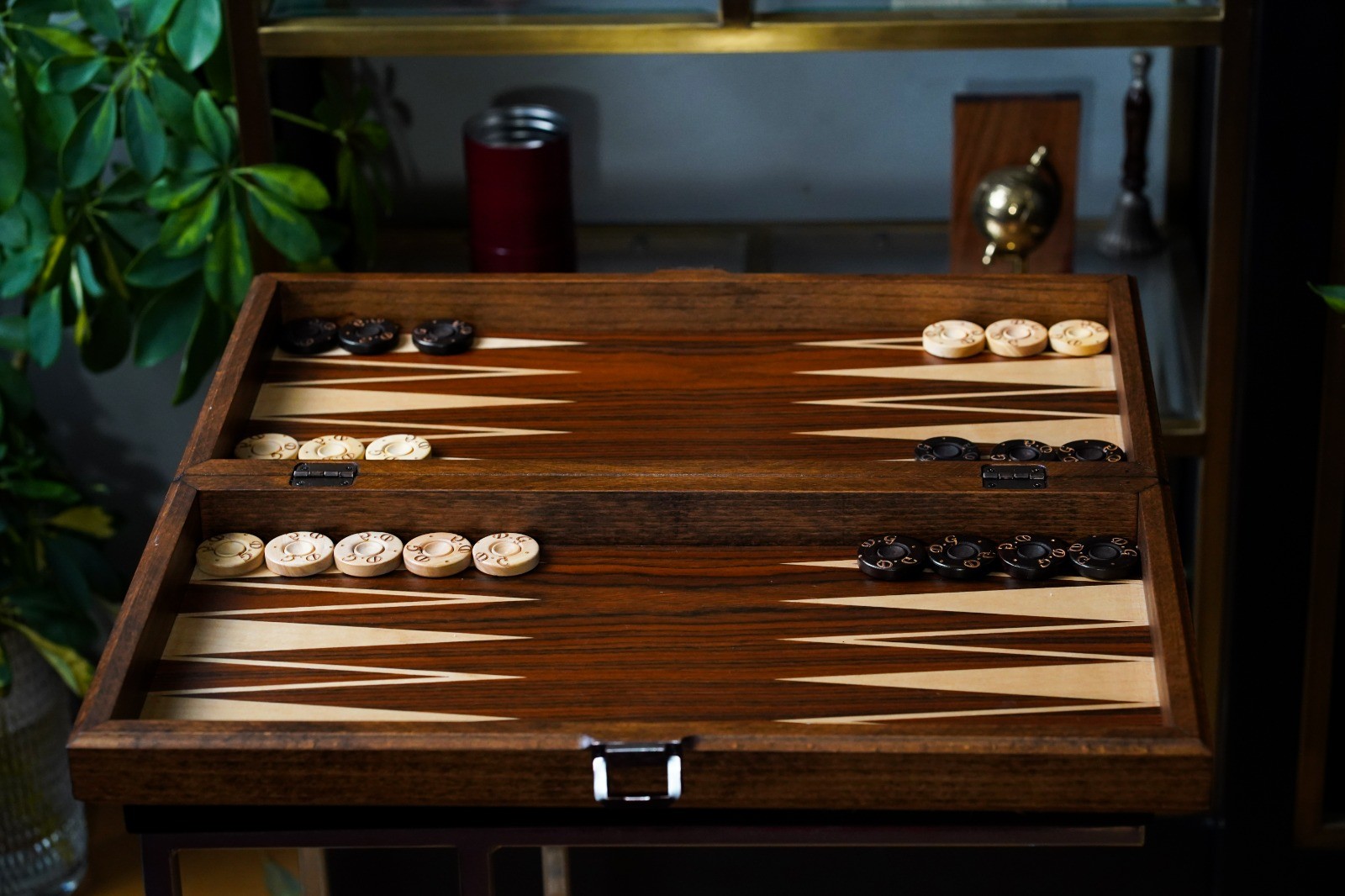 Handcrafted Walnut Backgammon Set with Customization Options: Personalize Your Game Experience