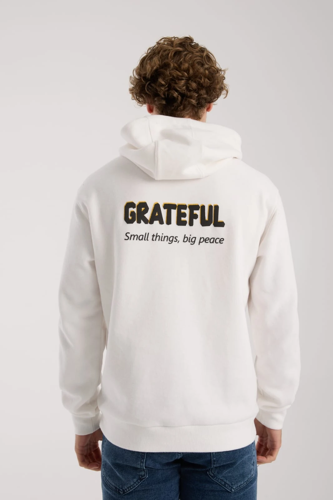 GRATEFUL Beyaz Hoodie