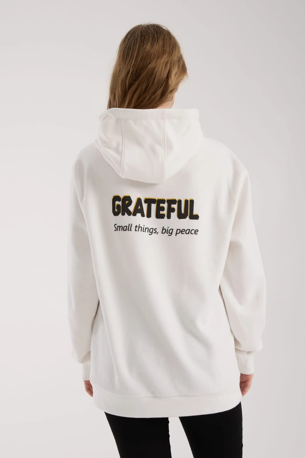 GRATEFUL Beyaz Hoodie