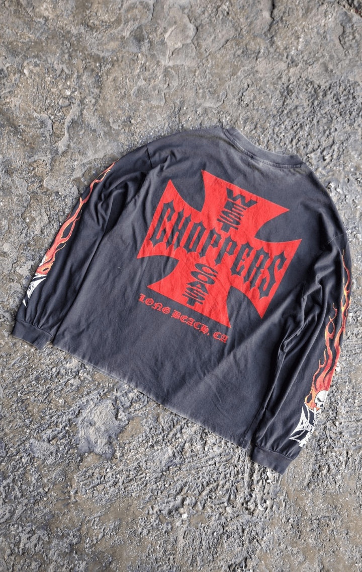 Choppers For Life Yıkamalı Uzun Kol T-shirt