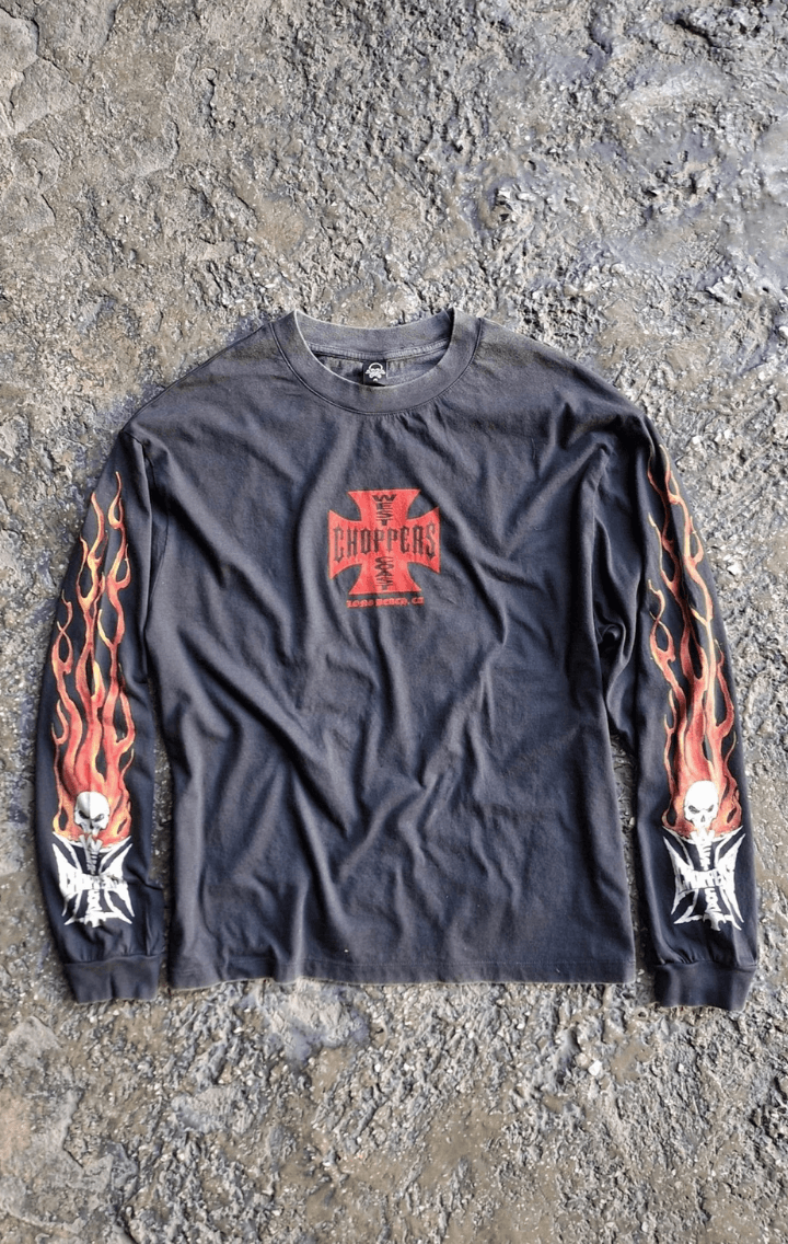 Choppers For Life Yıkamalı Uzun Kol T-shirt