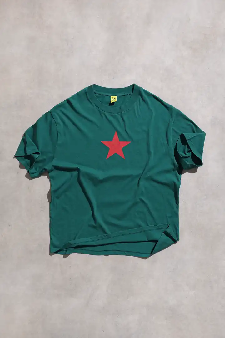 "The Clash" Yeşil Retro Unisex Oversize Kısa Kol Tshirt