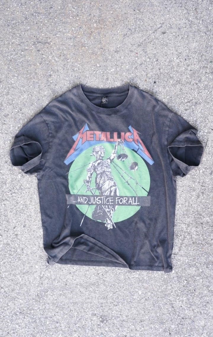 Metallica ''and Justice For All'' Oversize Vintage Metal T-shirt