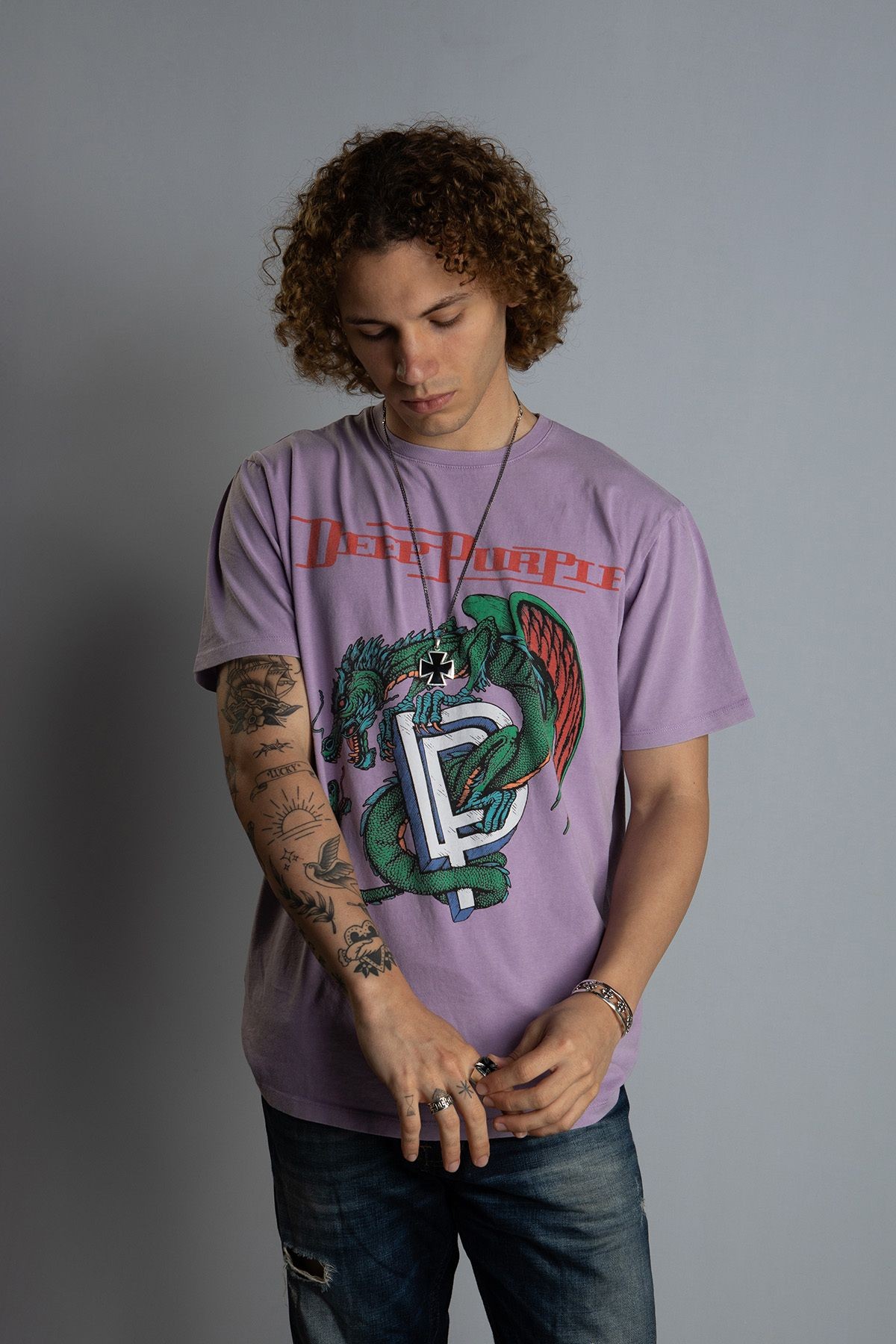 ''deep Purple Dragon'' Regular Fit T-shirt