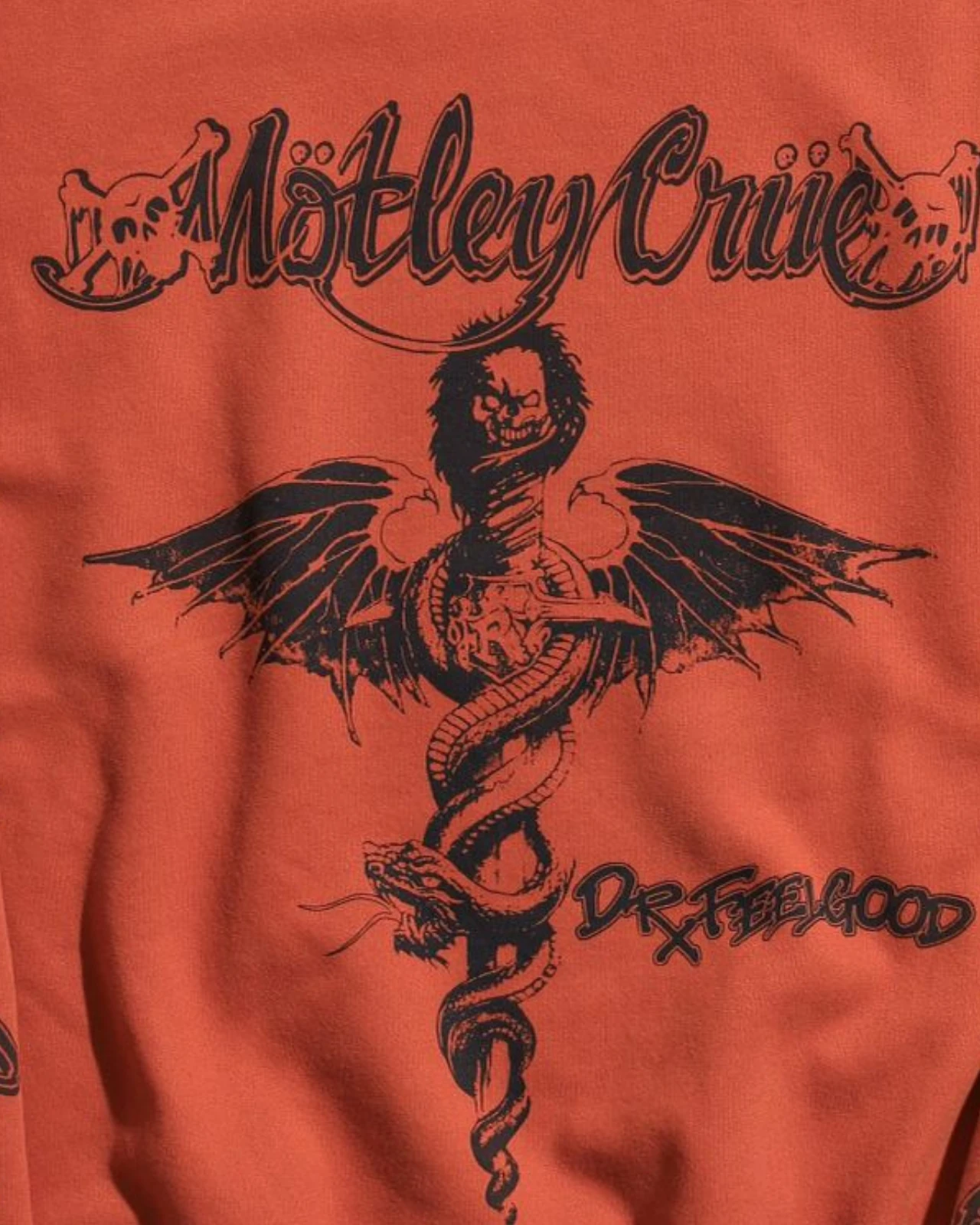 Vintage Mötley Crüe Dr. Feelgood Turuncu 3 İplik Sweatshirt