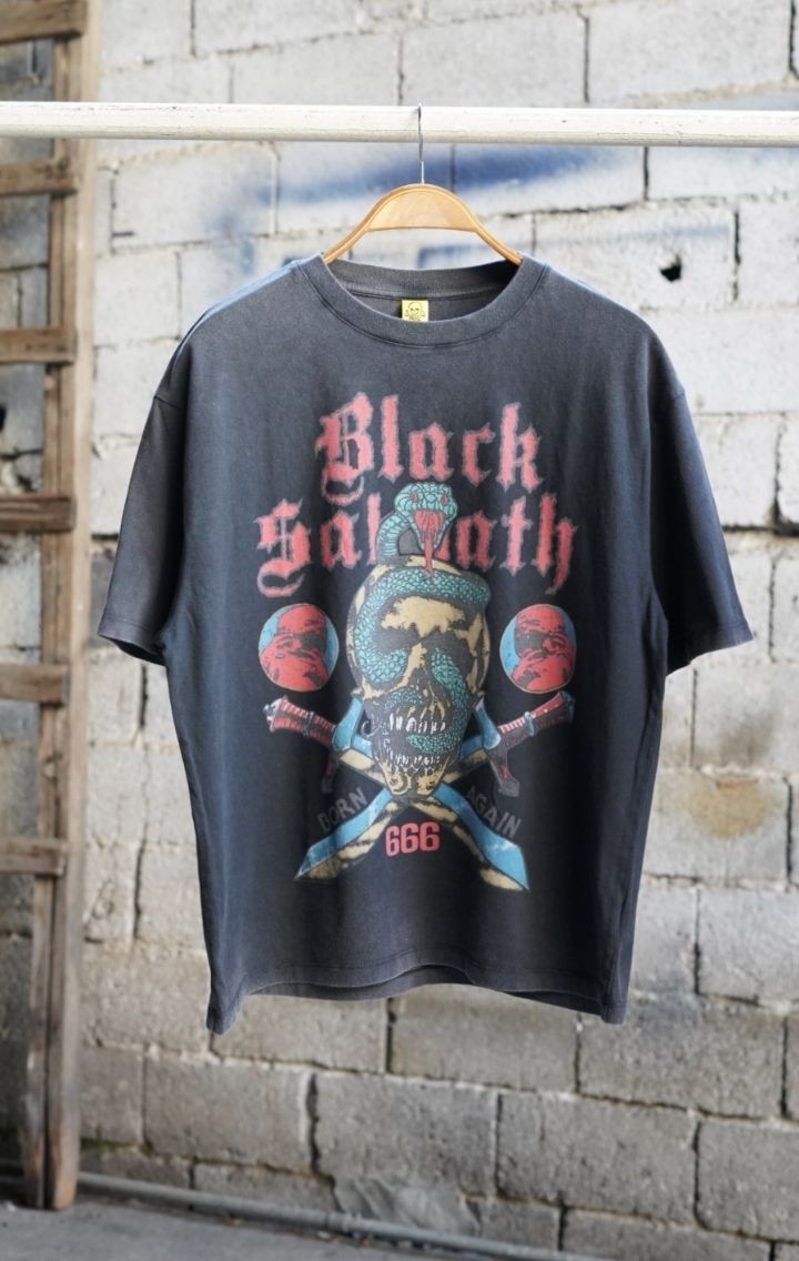 Black Sabbath Born Again Yıkamalı Oversize T-shirt
