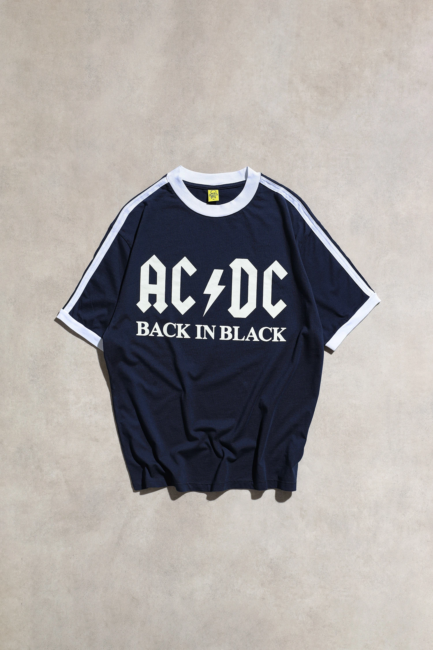 AC/DC Back in Black Lacivert Unisex Oversize Kısa Kol Tshirt