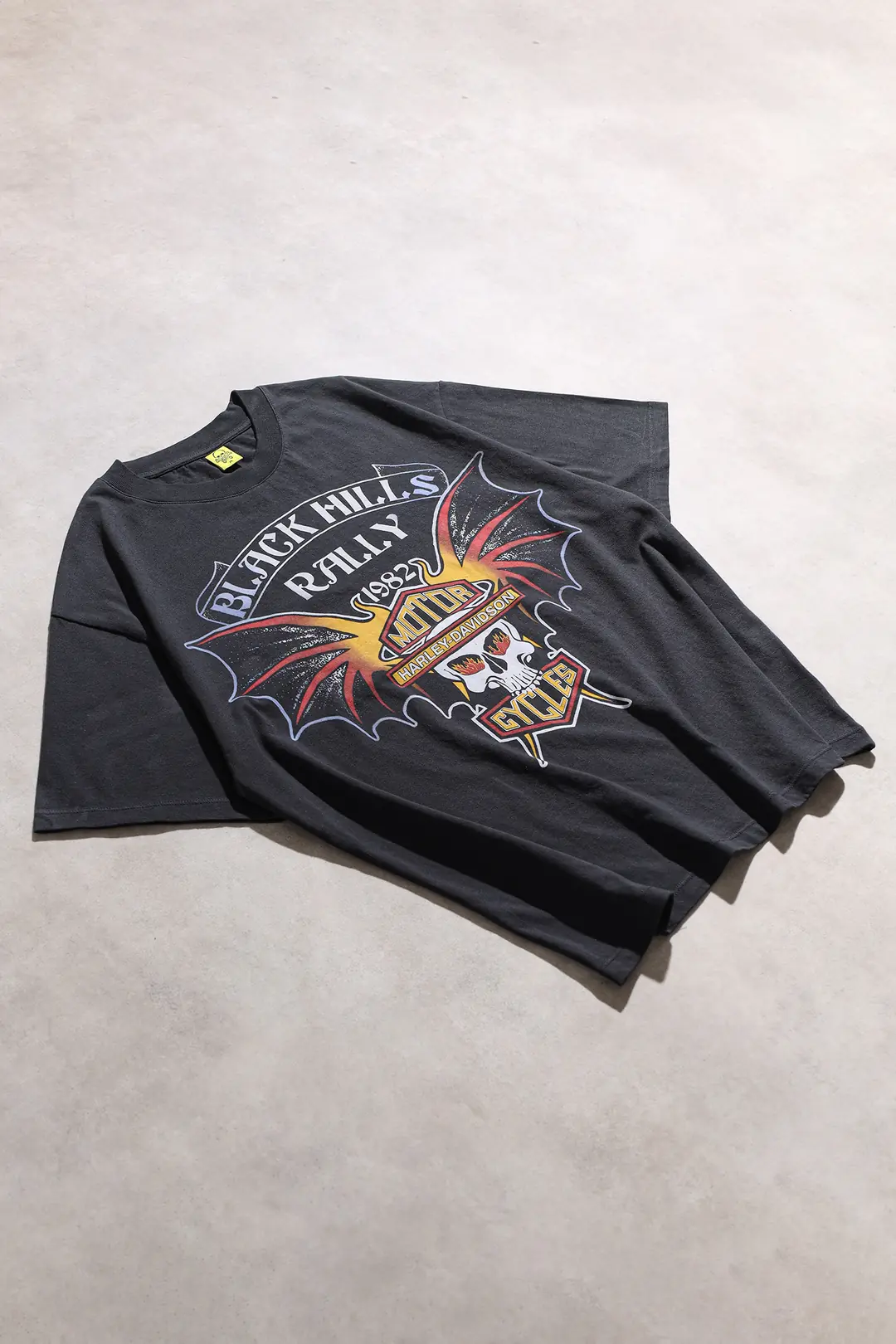 Harley Davidson Black Hills Rally 1982 Biker Oversize Unisex Kısa