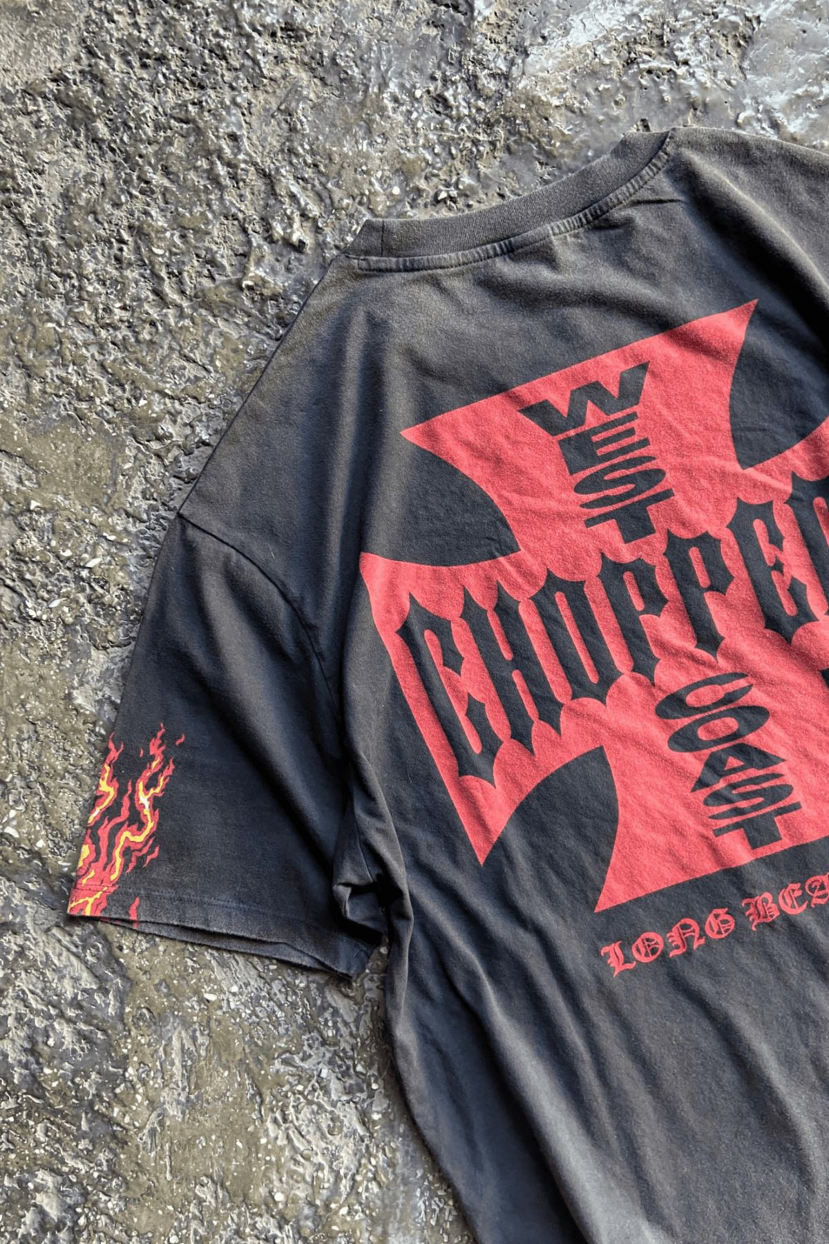  West Coast Choppers  '' Hot Road'' Oversize Yıkamalı T-shirt