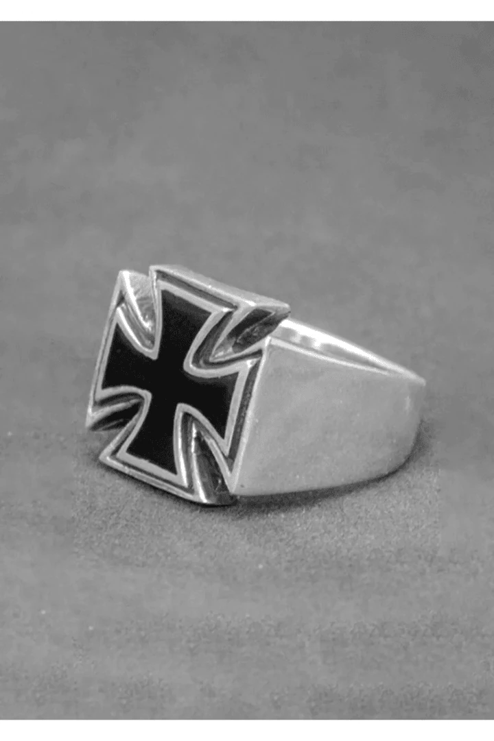 Iron Cross %100 Gümüş Yüzük