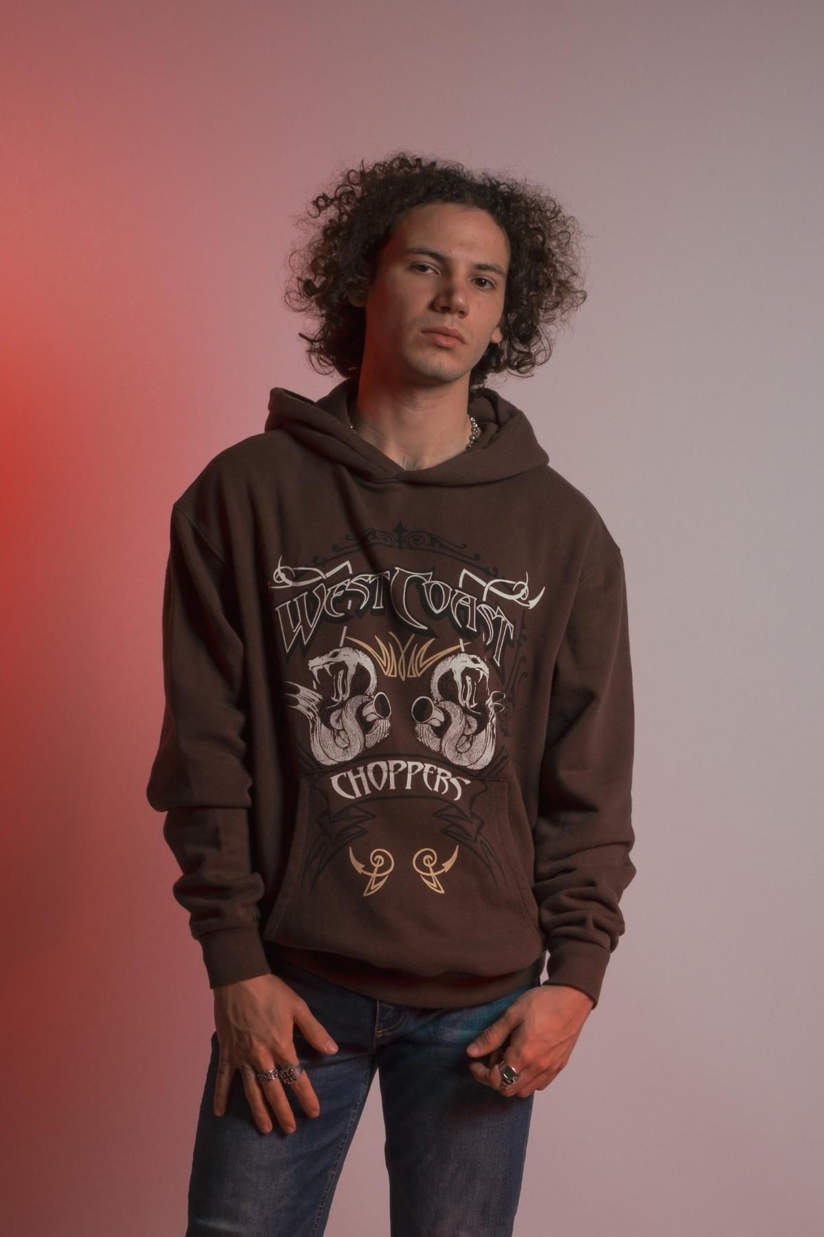 West Coast Choppers Brown Sweatshirt Hoodie