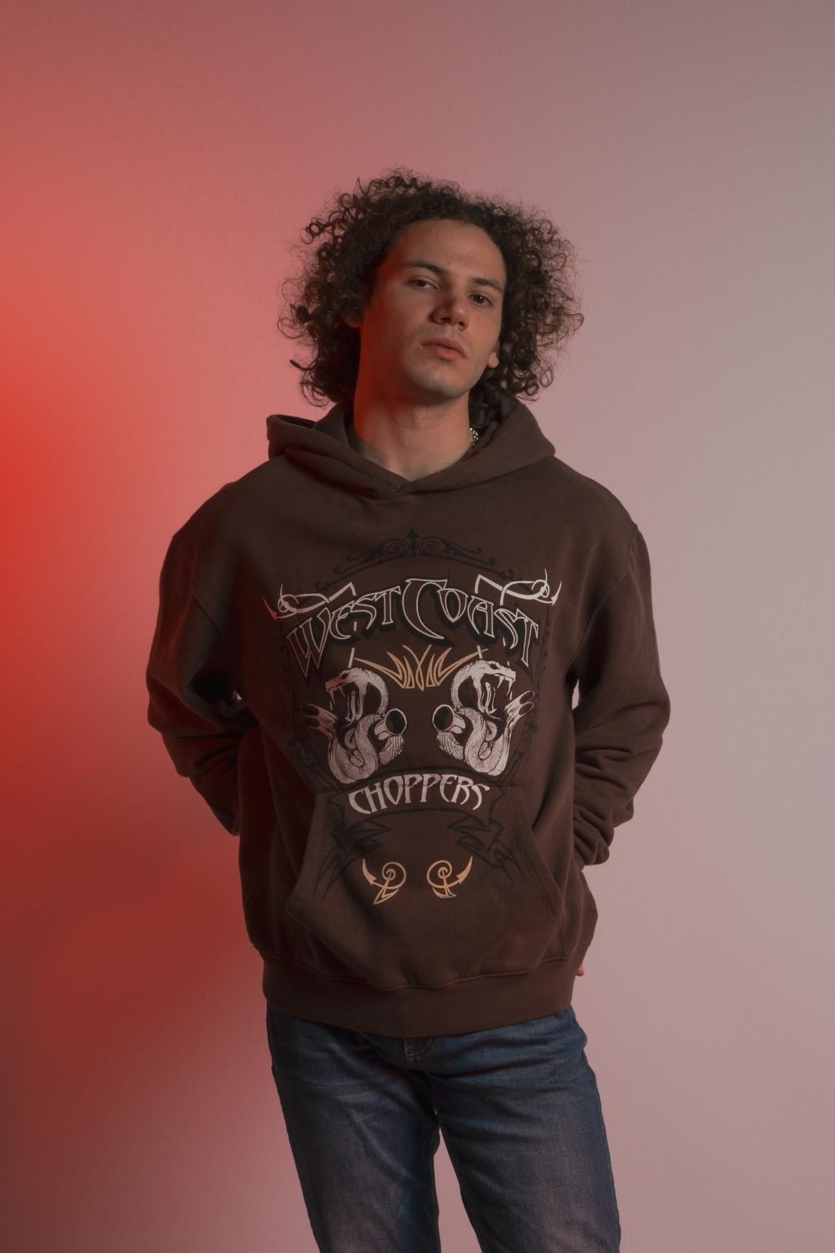 West Coast Choppers Brown Sweatshirt Hoodie