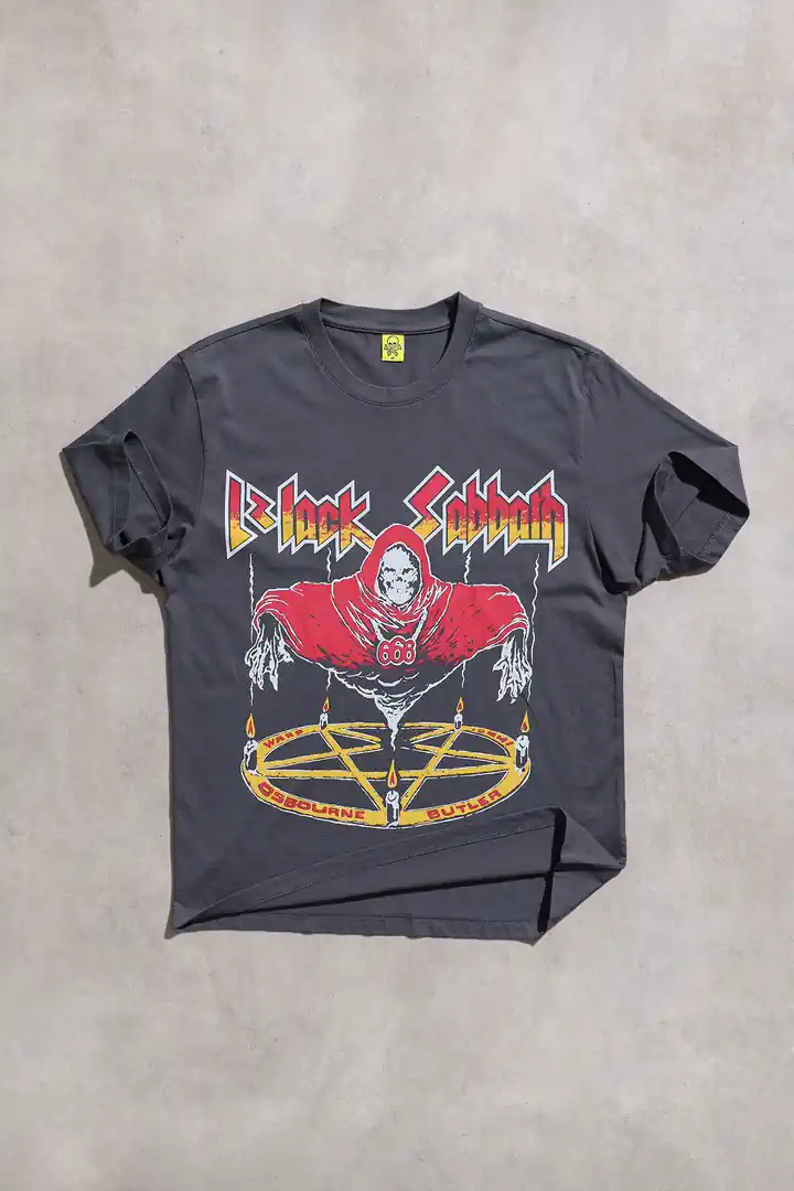 Black Sabbath "78 U.S. Tour" Unisex Regular Fit Antrasit Retro Rock Tshirt