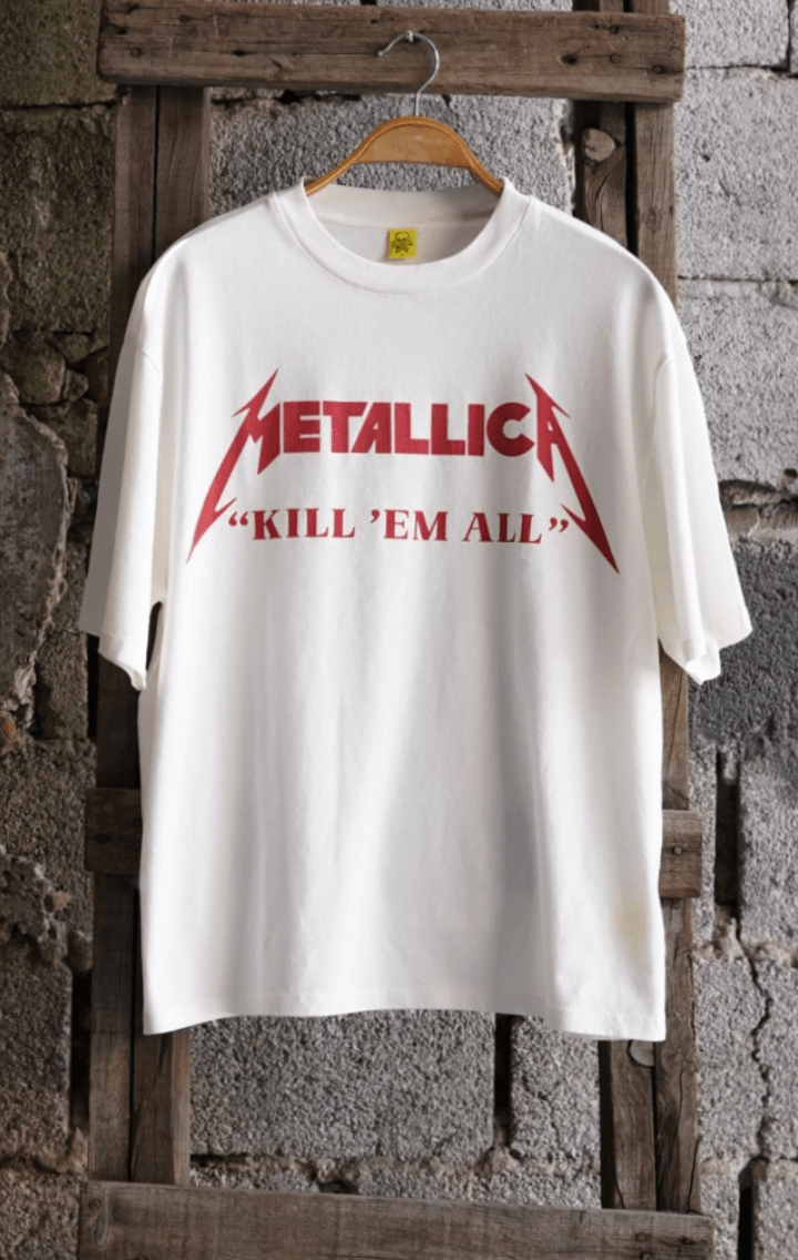 Metallica "Kill 'Em All" Retro Beyaz Tişört