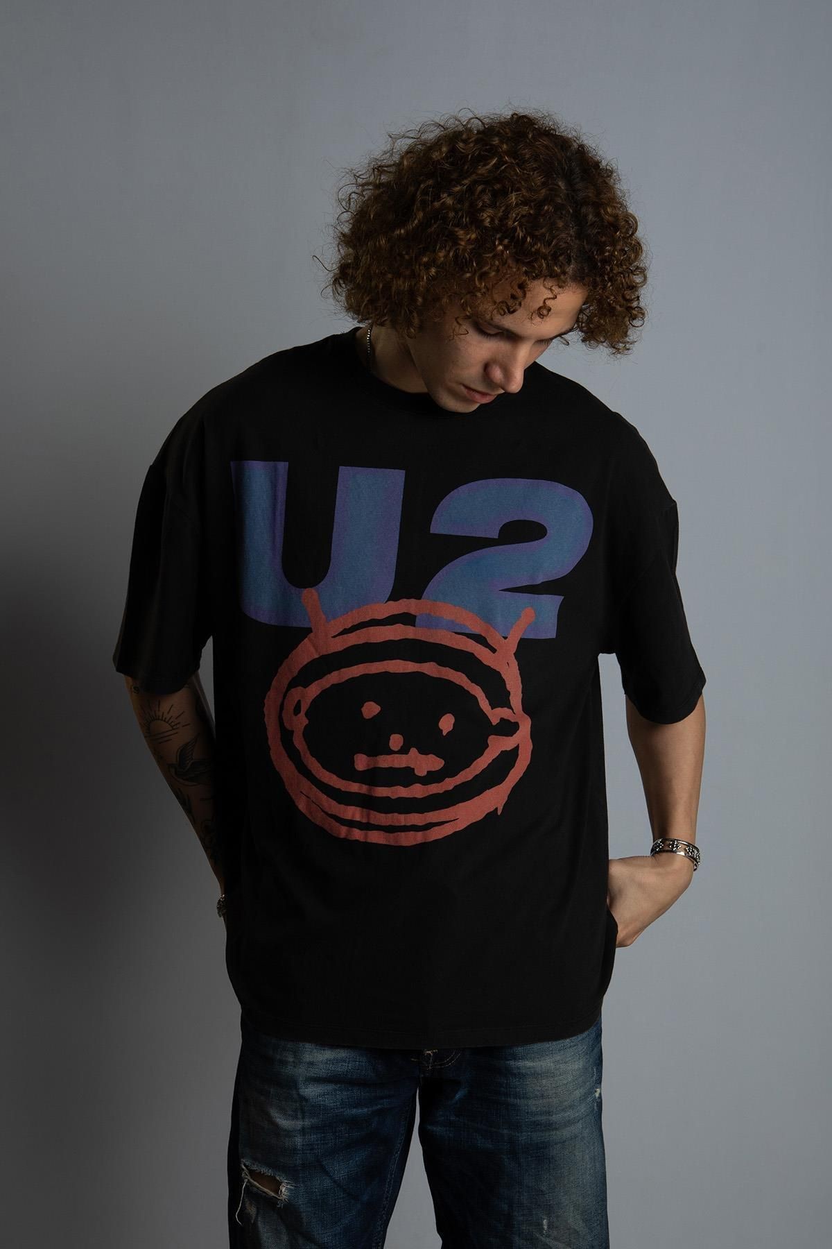 ''u2'' Vintage Oversize T-shirt