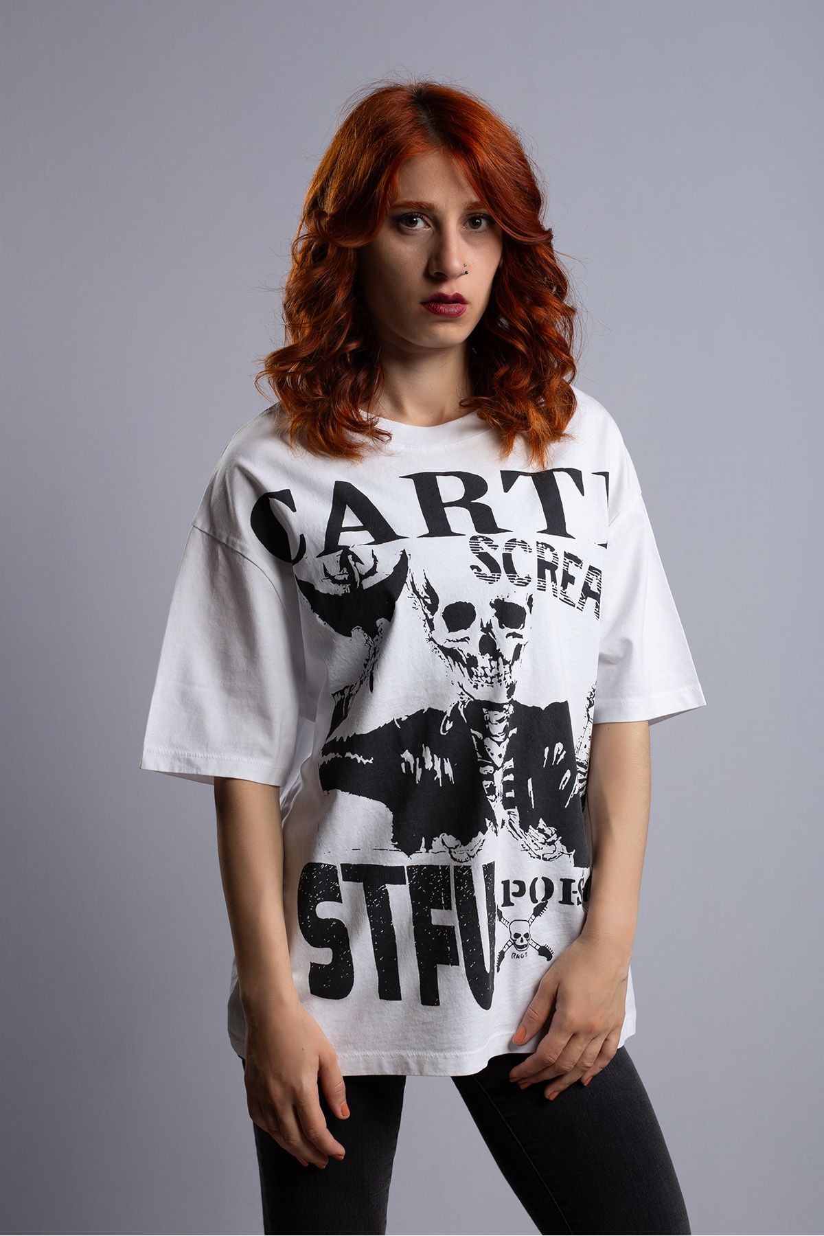 "Carti Playboy" Oversize Punk T-shirt