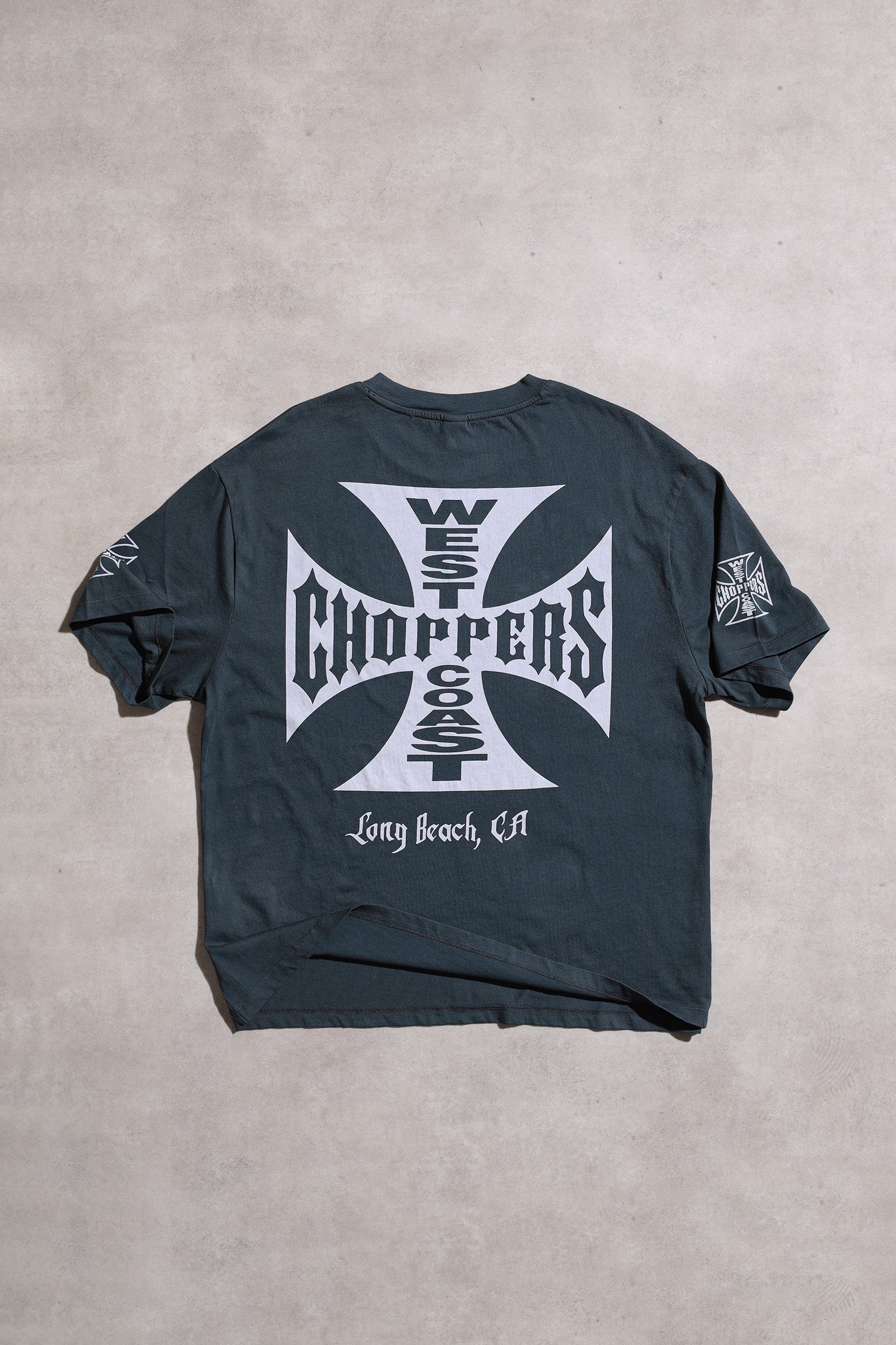 West Coast Choppers Siyah Unisex Oversize Kısa Kol Tişört