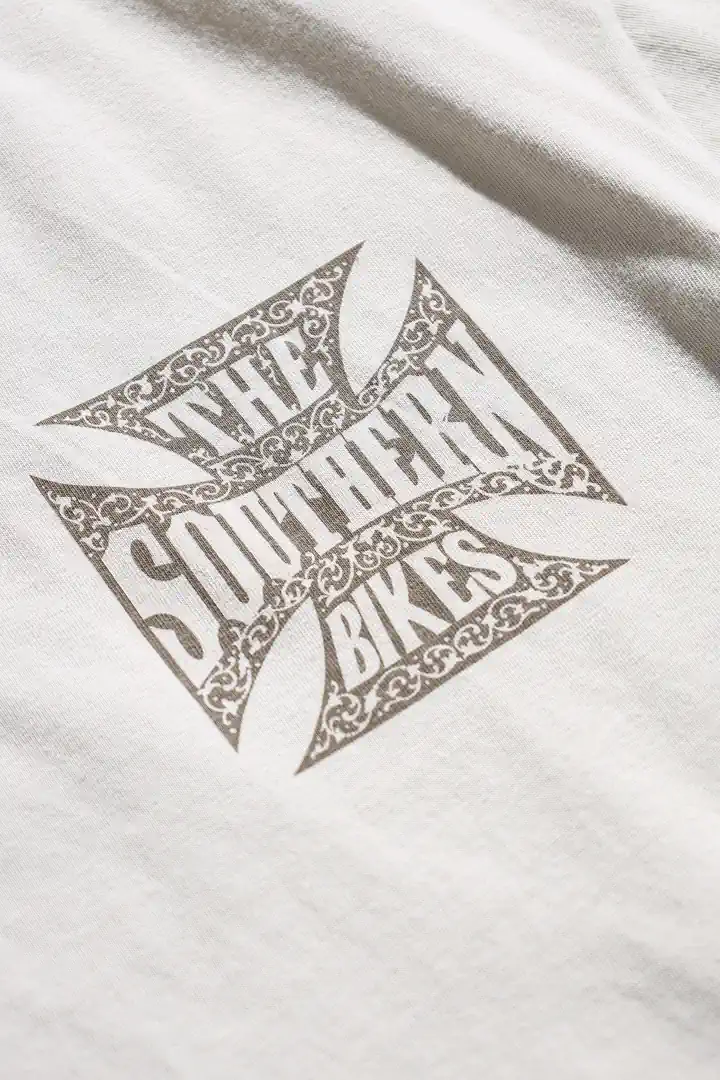 "The Southern Bikes" Krem Unisex Oversize Kısa Kol Tshirt