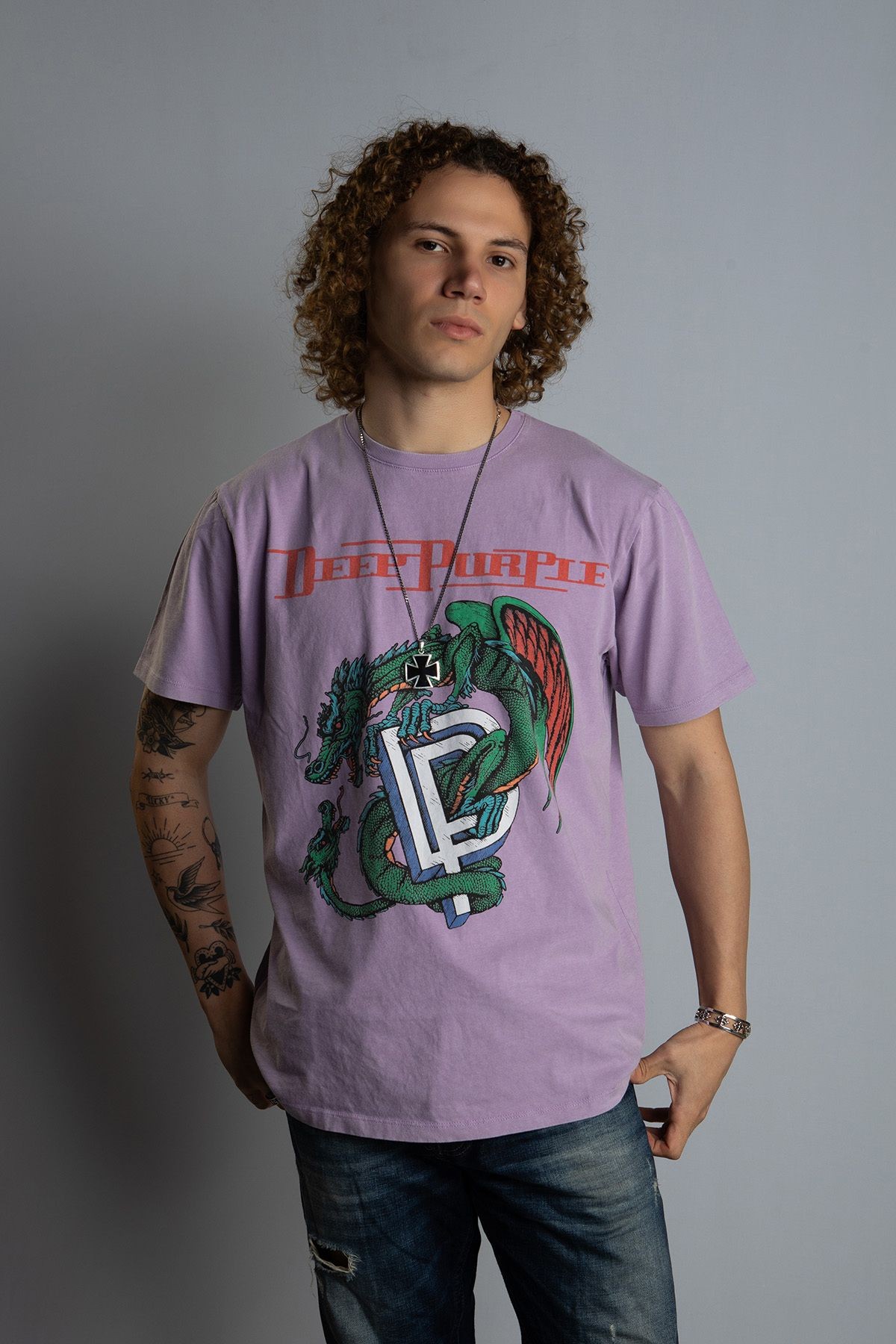 ''deep Purple Dragon'' Regular Fit T-shirt