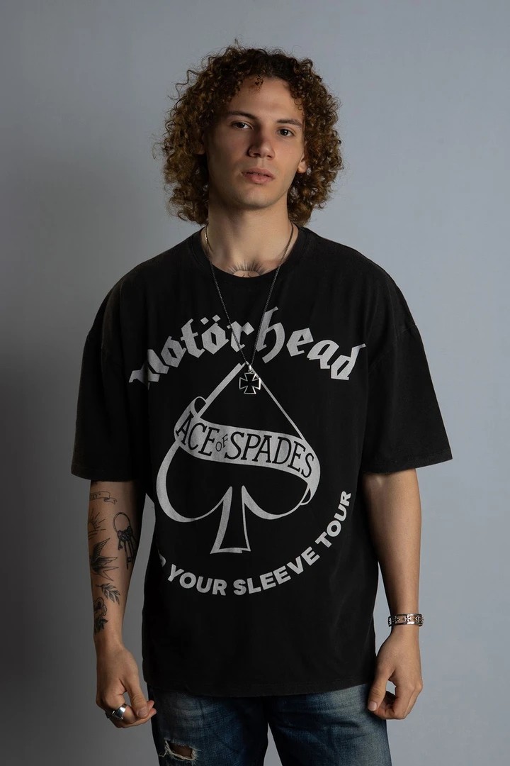 ''Motörhead Ace Of Spades'' Oversize Fit Vintage T-shirt