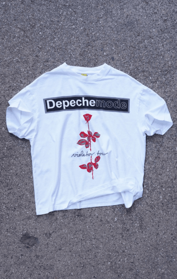 Depeche Mode "Violator Tour" Kısa Kollu Beyaz Tshirt