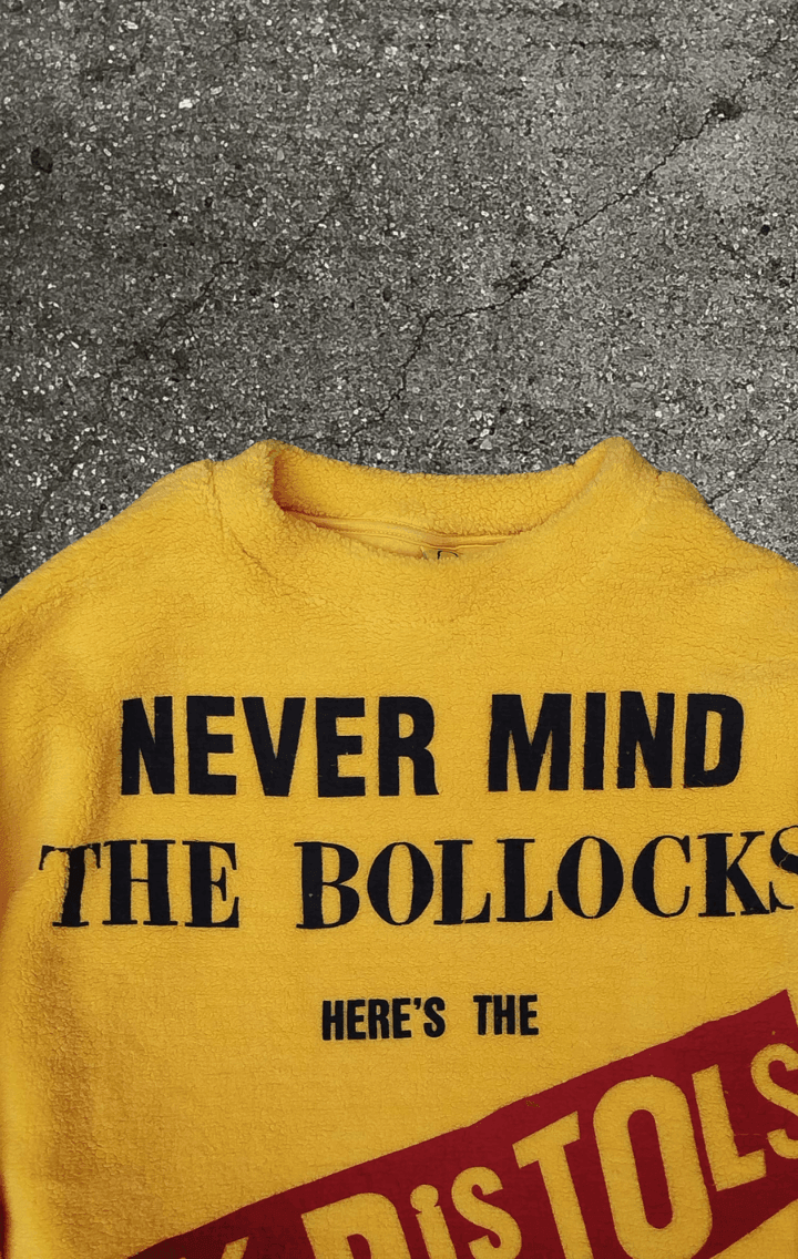 Sex Pistols Baskılı Sarı Polar Kazak
