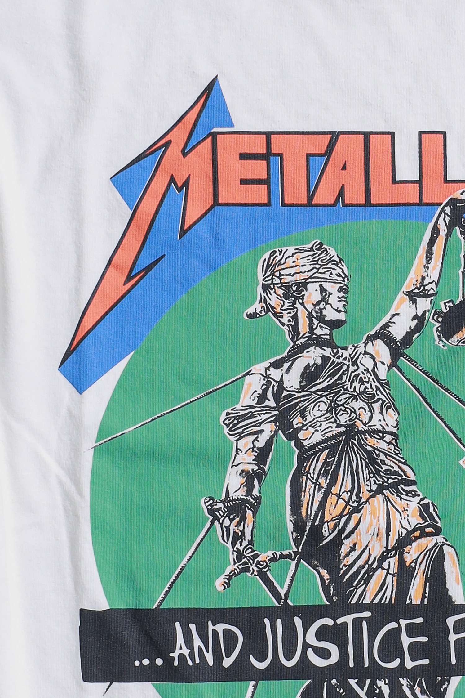 Metallica ''and Justice For All'' Oversize Kısa Kollu Off White Tshirt