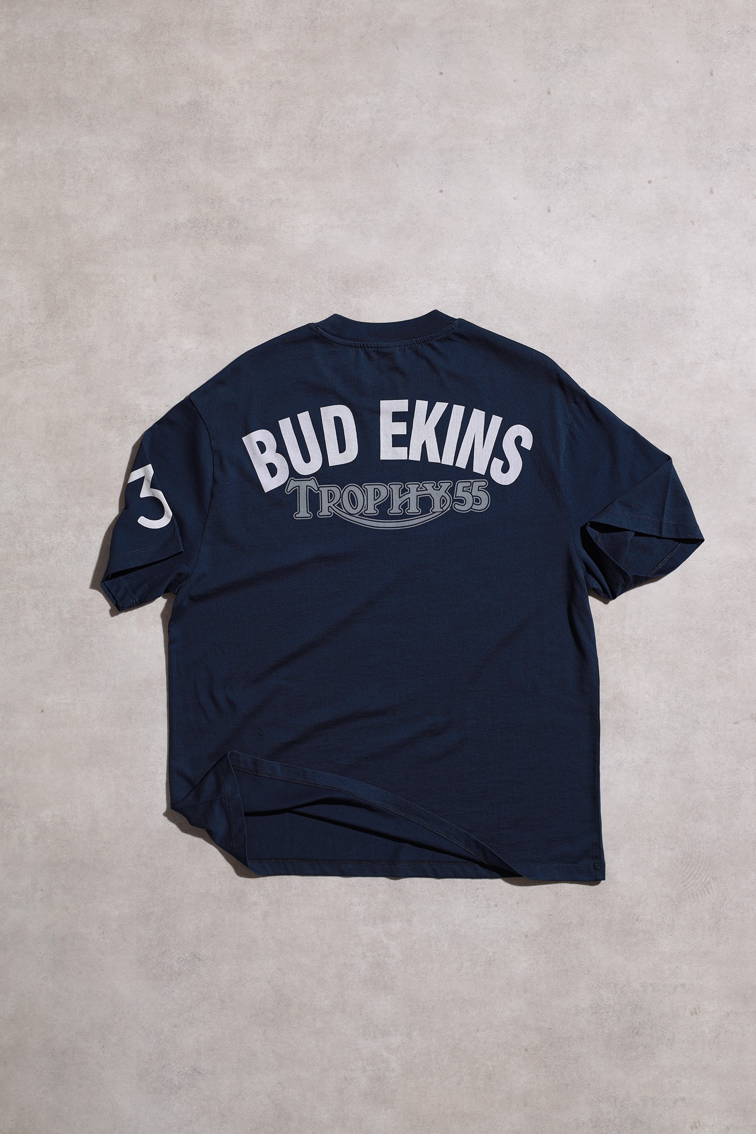 Triumph Bud Ekins Oversize Kısa Kollu Koyu Lacivert Tshirt