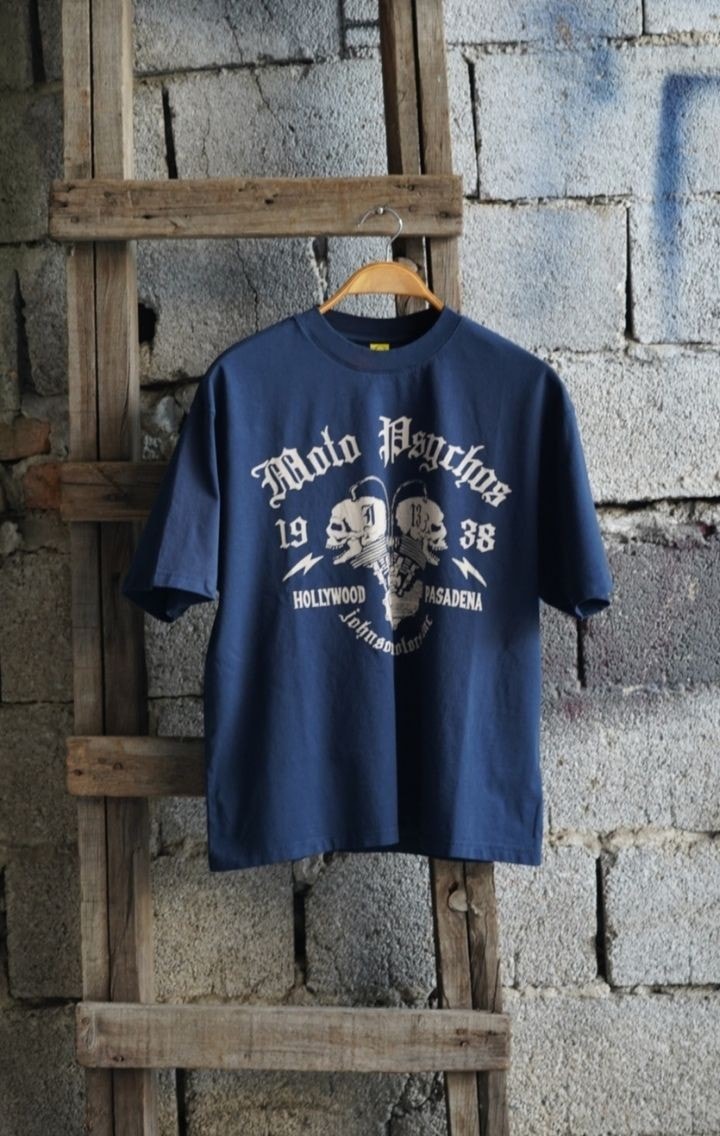 Moto Psychos Lacivert Oversize T-shirt