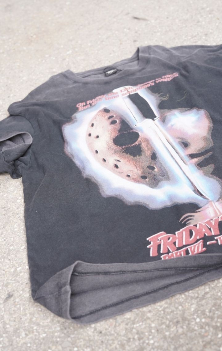 Friday The 13 TH Oversize Yıkamalı T-shirt