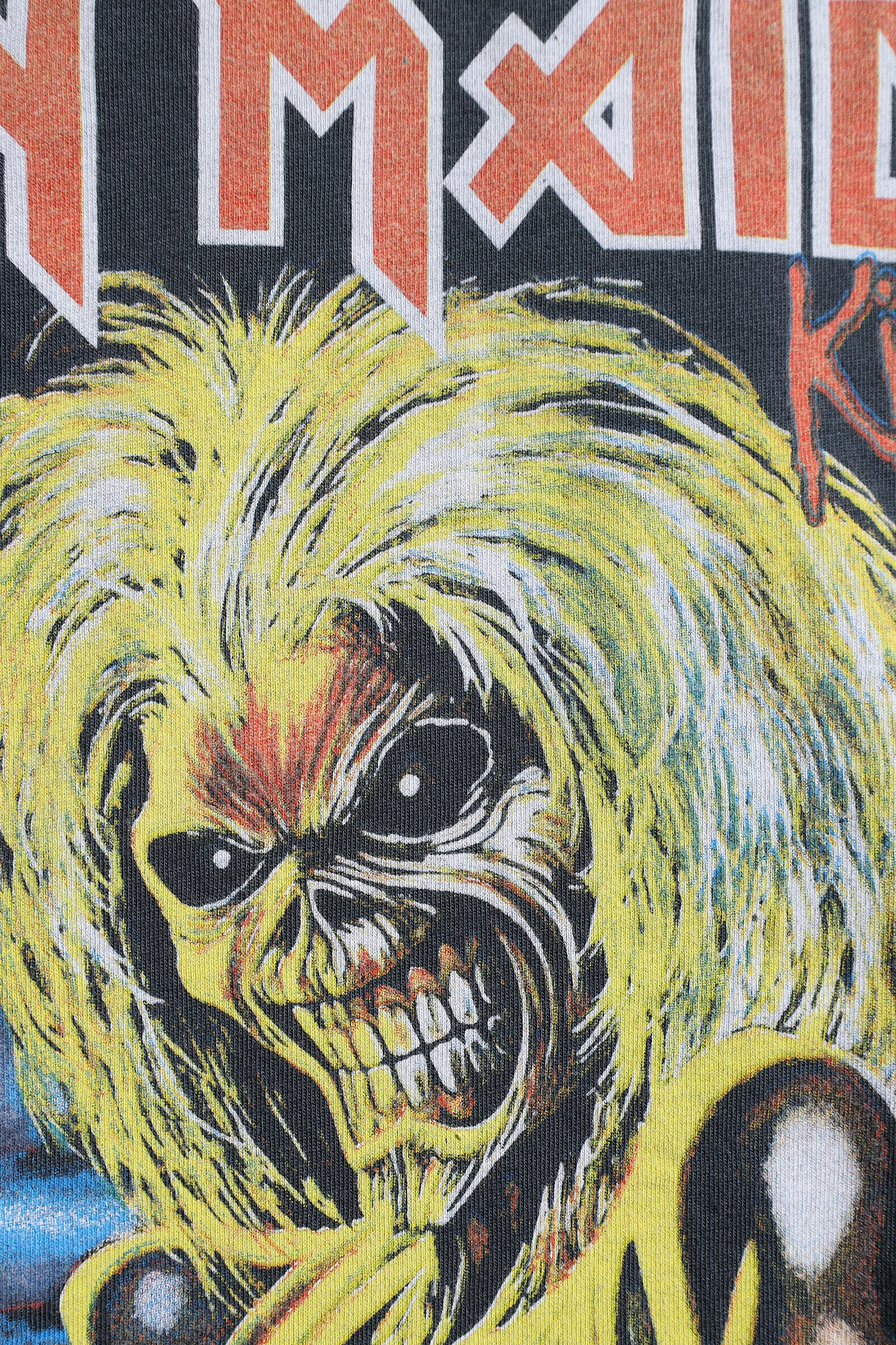 Iron Maiden Killers Vintage Soluk Siyah Unisex Oversize Kısa Kol Tshirt