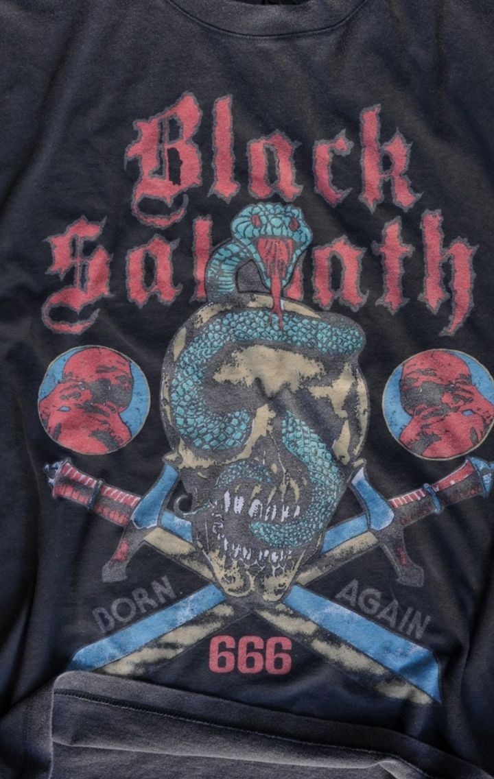 Black Sabbath Born Again Yıkamalı Oversize T-shirt