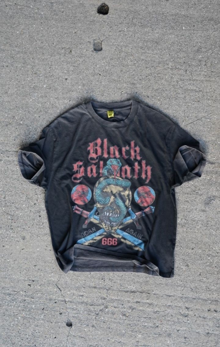 Black Sabbath Born Again Yıkamalı Oversize T-shirt