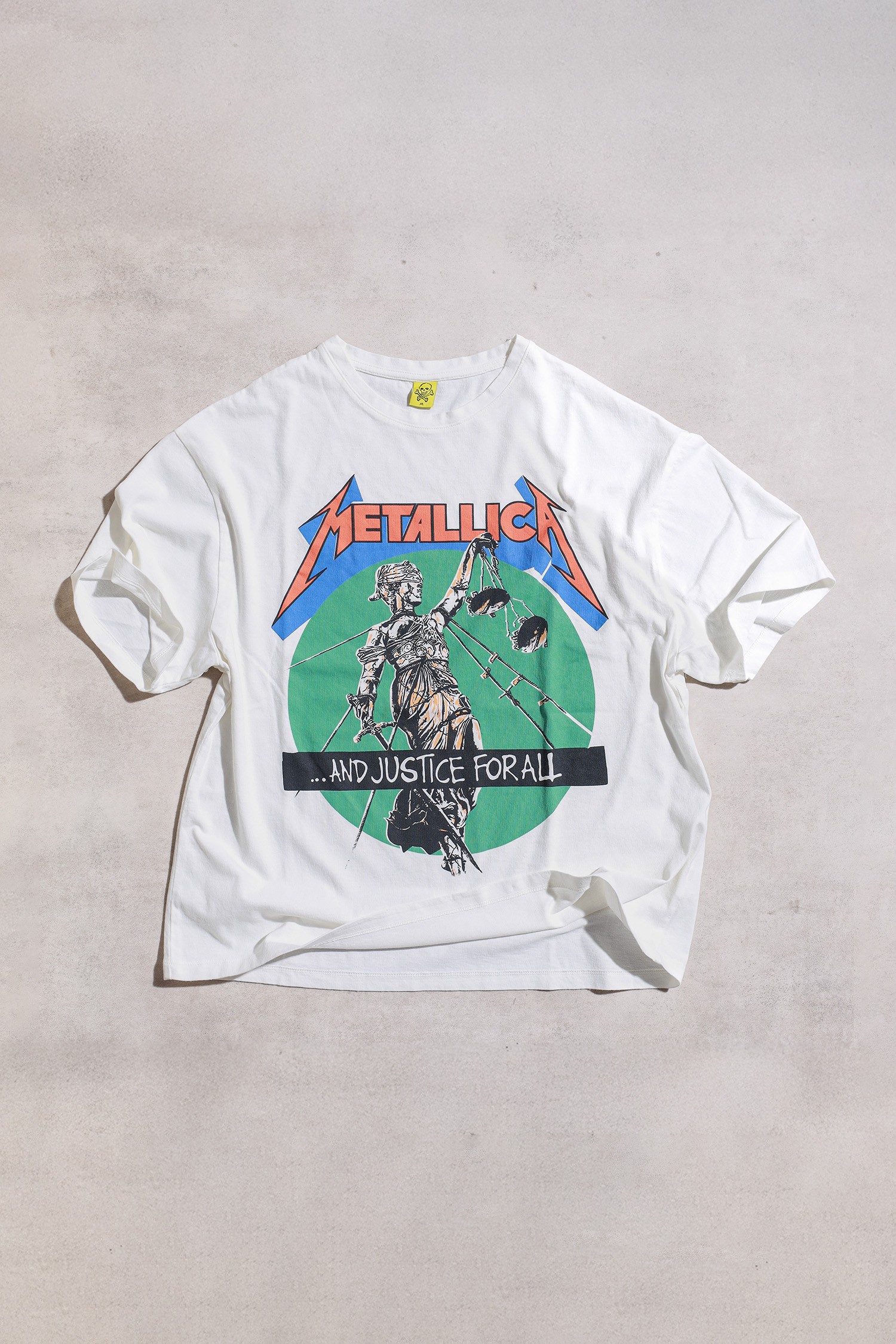 Metallica ''and Justice For All'' Oversize Kısa Kollu Off White Tshirt