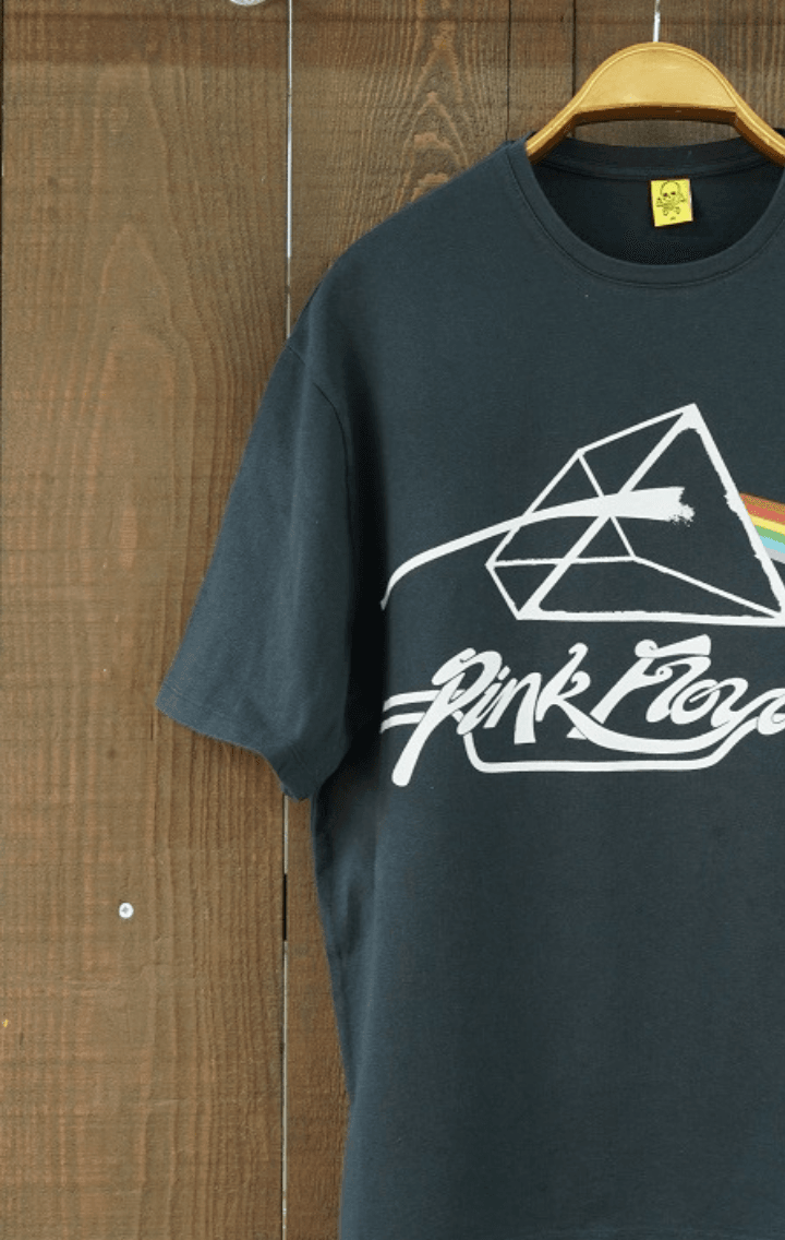 Pink Floyd Dark Side of the Moon Oversize Kısa Kollu Siyah Tshirt