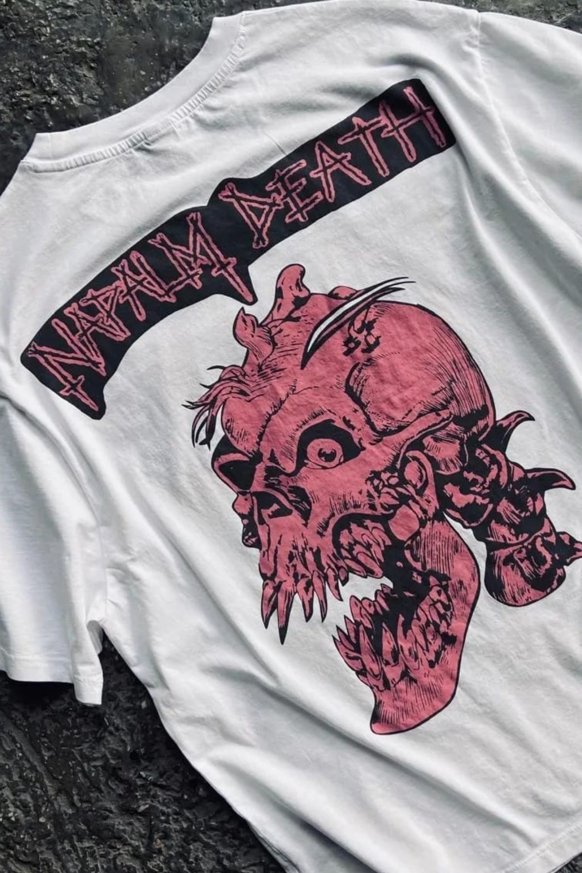 '' Napalm Death '' Oversize Yıkamalı Vintage T-shirt