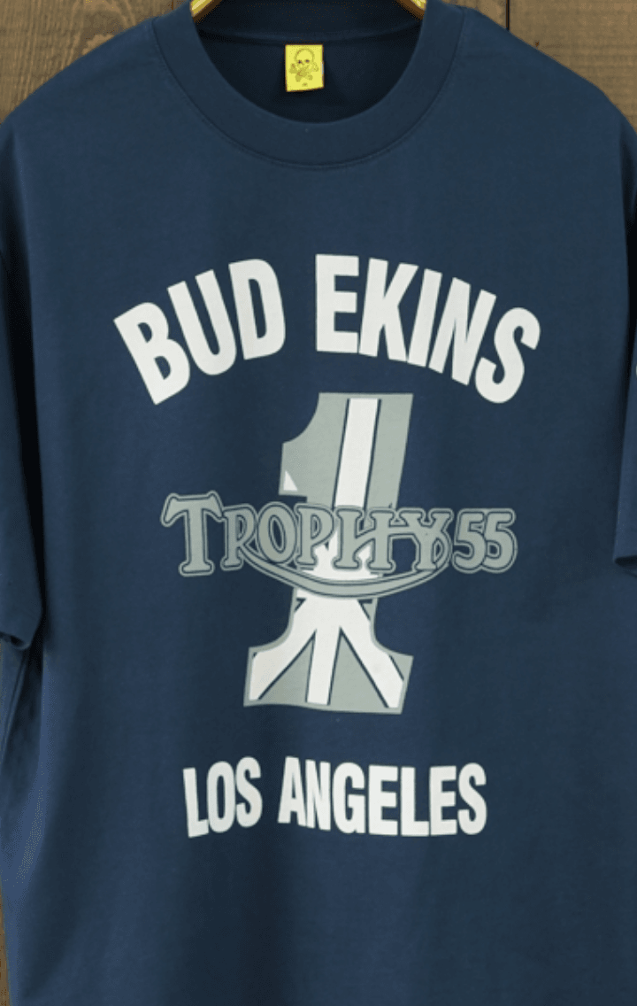 Triumph Bud Ekins Oversize Kısa Kollu Koyu Lacivert Tshirt