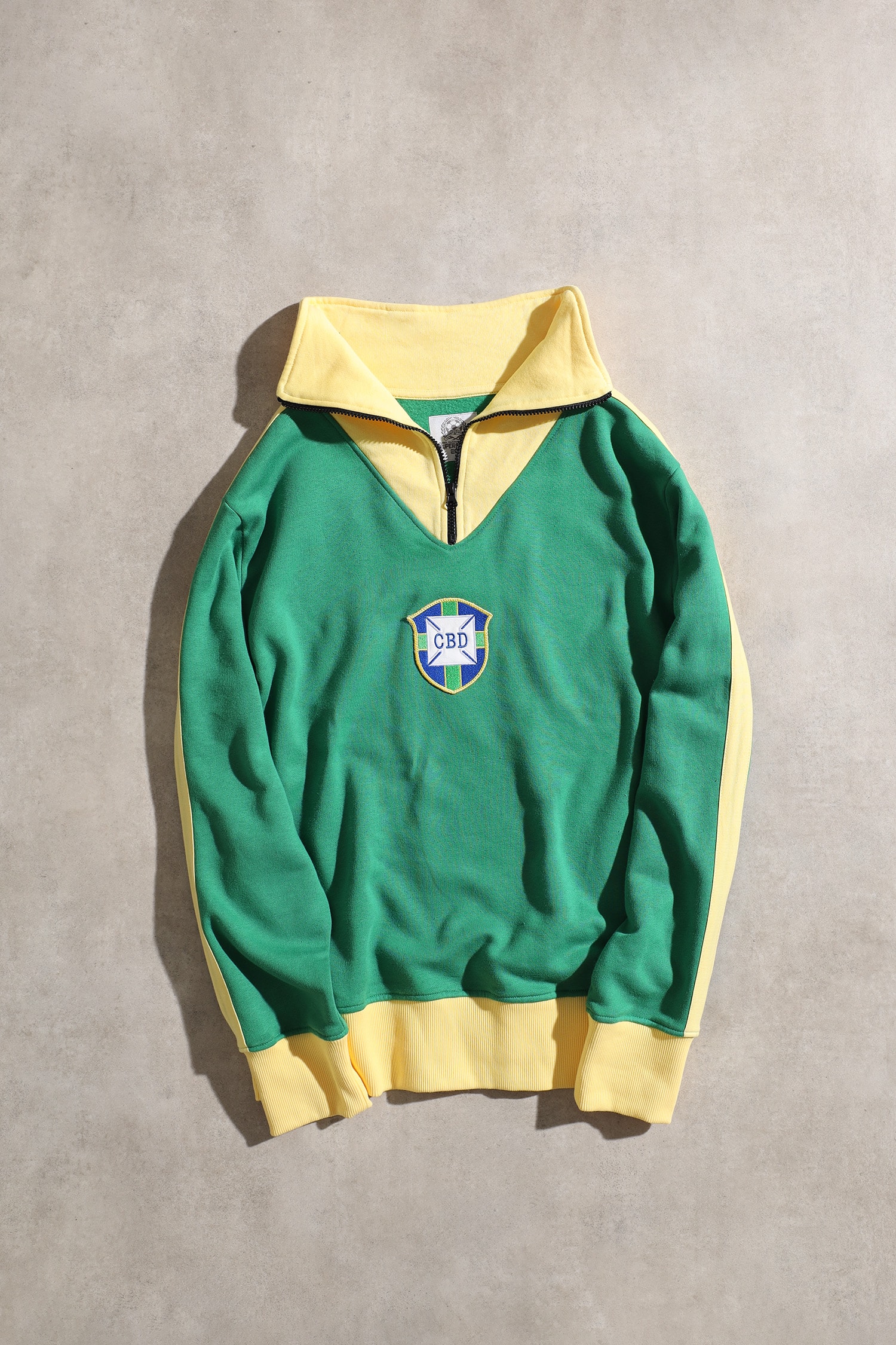 Retro Brasil Yeşil Sarı Unisex Spor Sweatshirt 