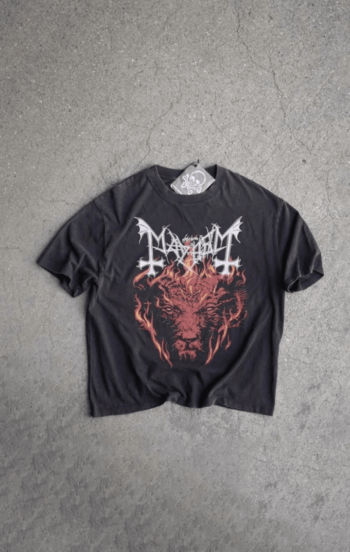 ''Mayhem'' Vintage Oversize Metal T-shirt