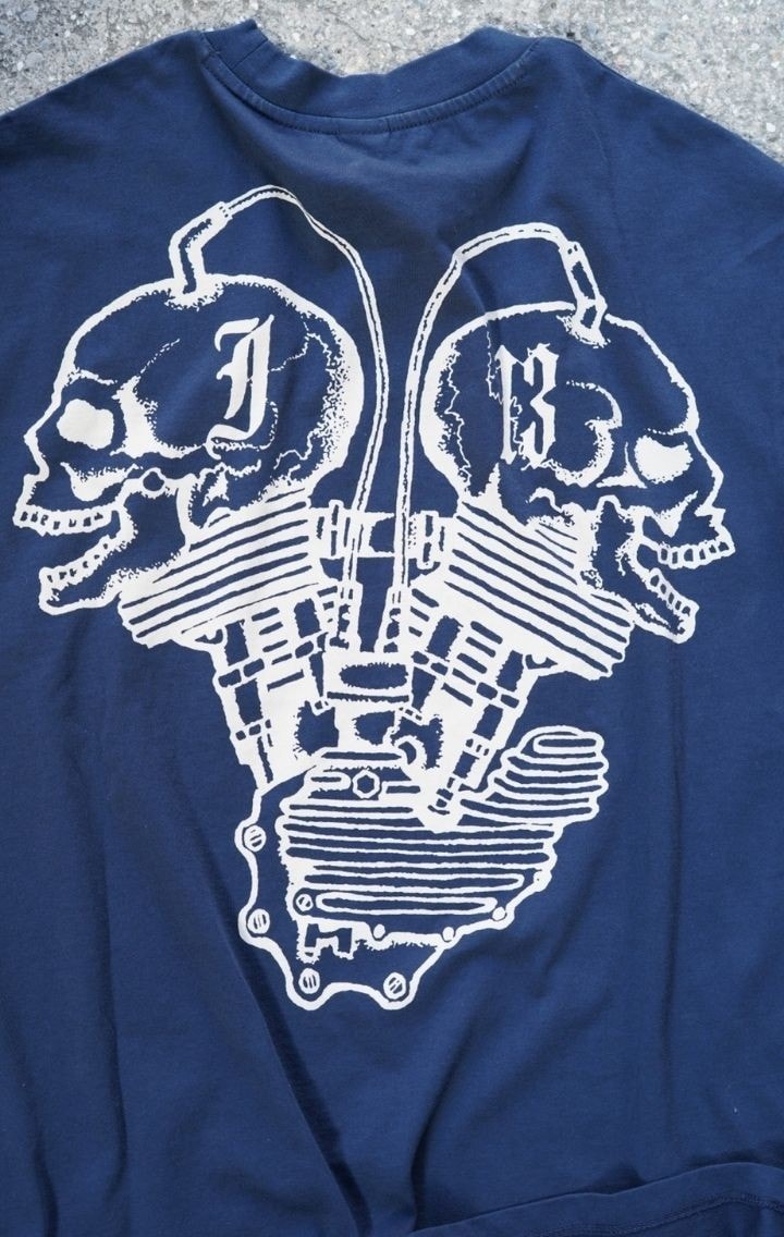 Moto Psychos Lacivert Oversize T-shirt