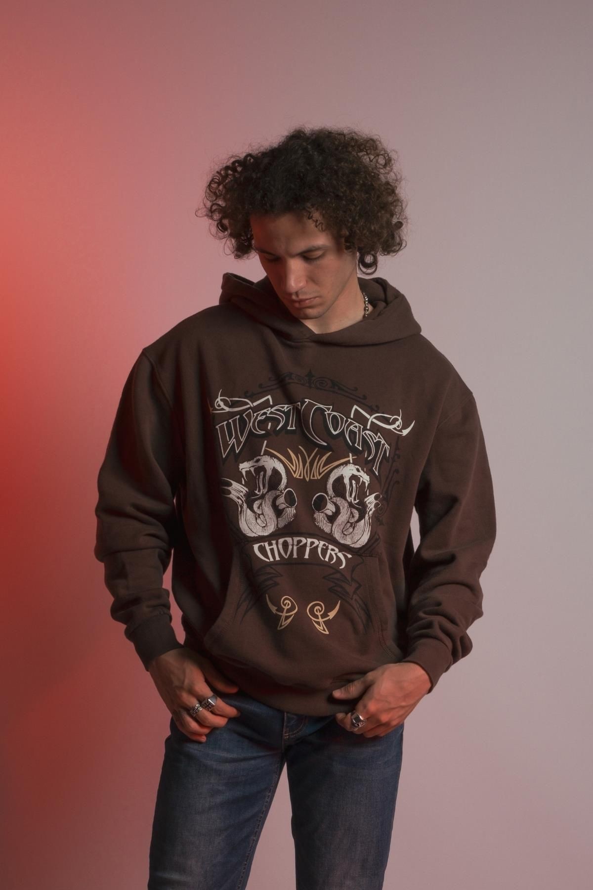 West Coast Choppers Brown Sweatshirt Hoodie