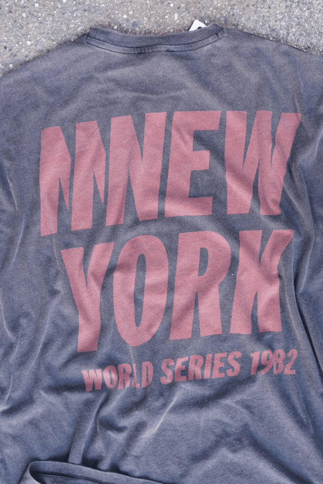 New York 1982 Oversize Unisex Soluk Siyah Vintage Tişört