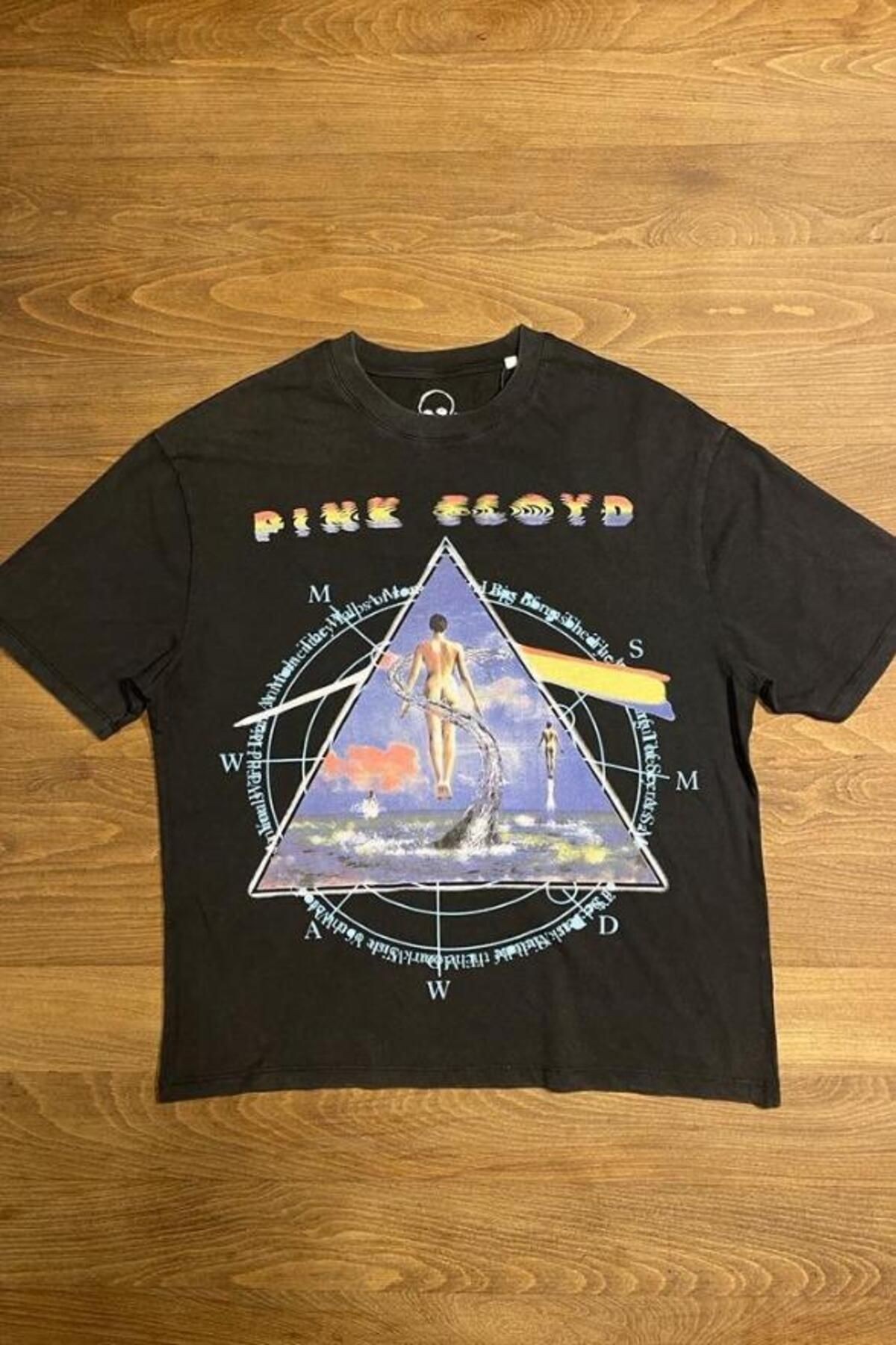 Pink Floyd ''eclipse'' Oversize Yıkamalı Vintage Rock T-shirt