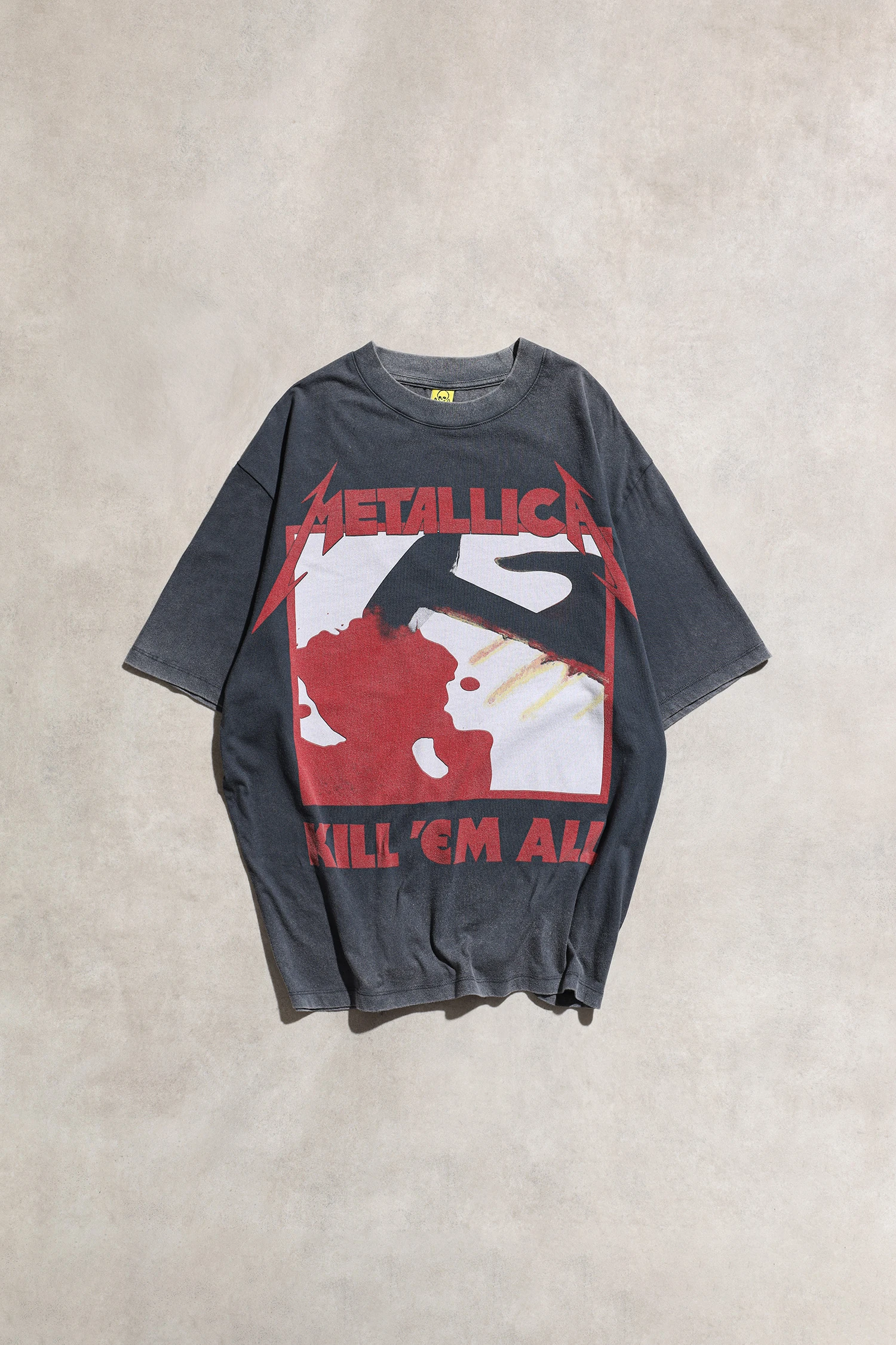 Metallica Kill ’Em All Vintage Soluk Siyah Unisex Oversize T-Shirt