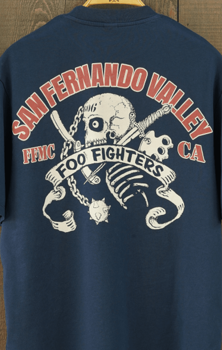 Foo Fighters San Fernando Oversize Kısa Kollu Koyu Lacivert Tshirt