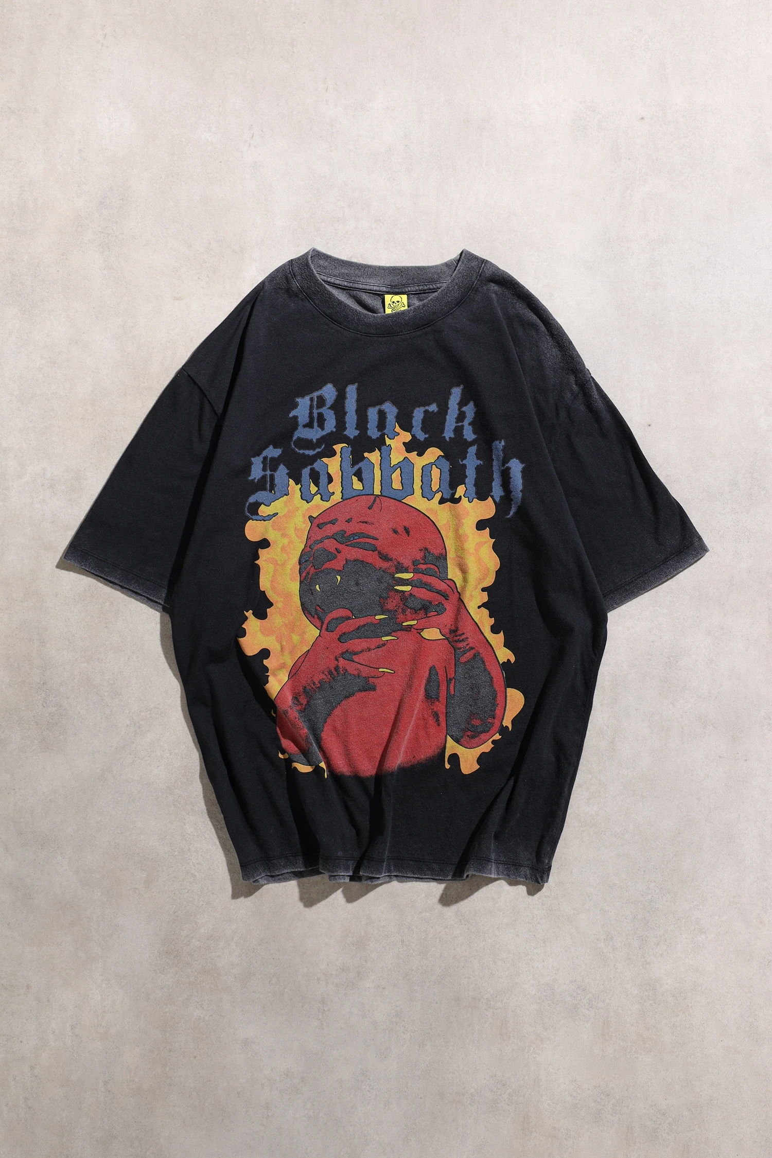 Nirvana In Utero Anjelofer Baskılı Vintage Yıkamalı Gri Oversize