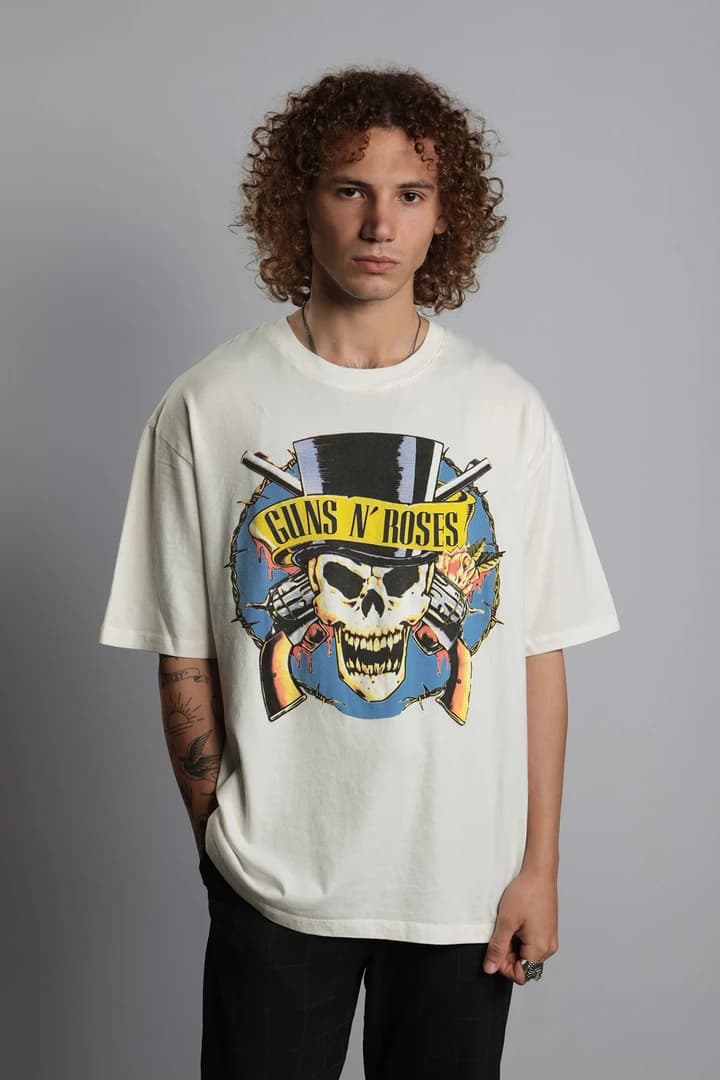guns'n Roses'' Vintage Oversize Rock T-shirt